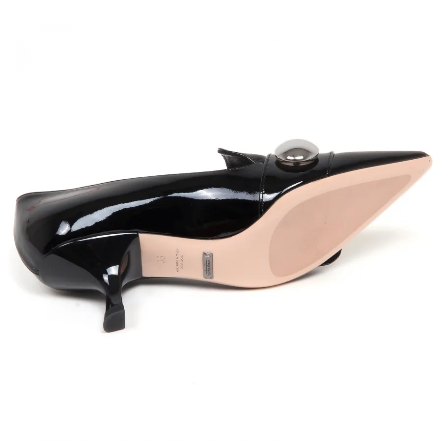 F6240 decollete donna black SEBASTIAN scarpe patent shoe woman