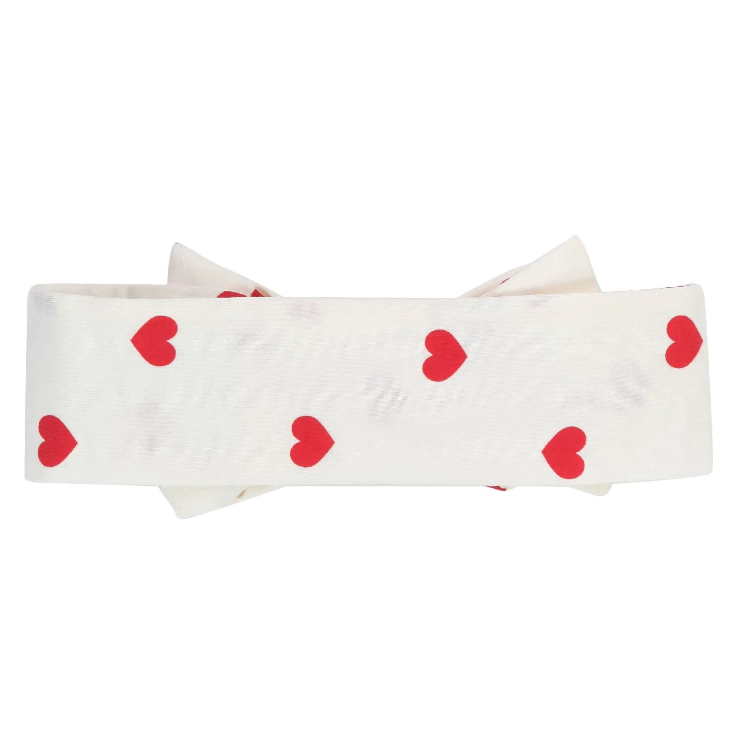 Fascia Bianca Con Cuori Rossi Bambina E Teen