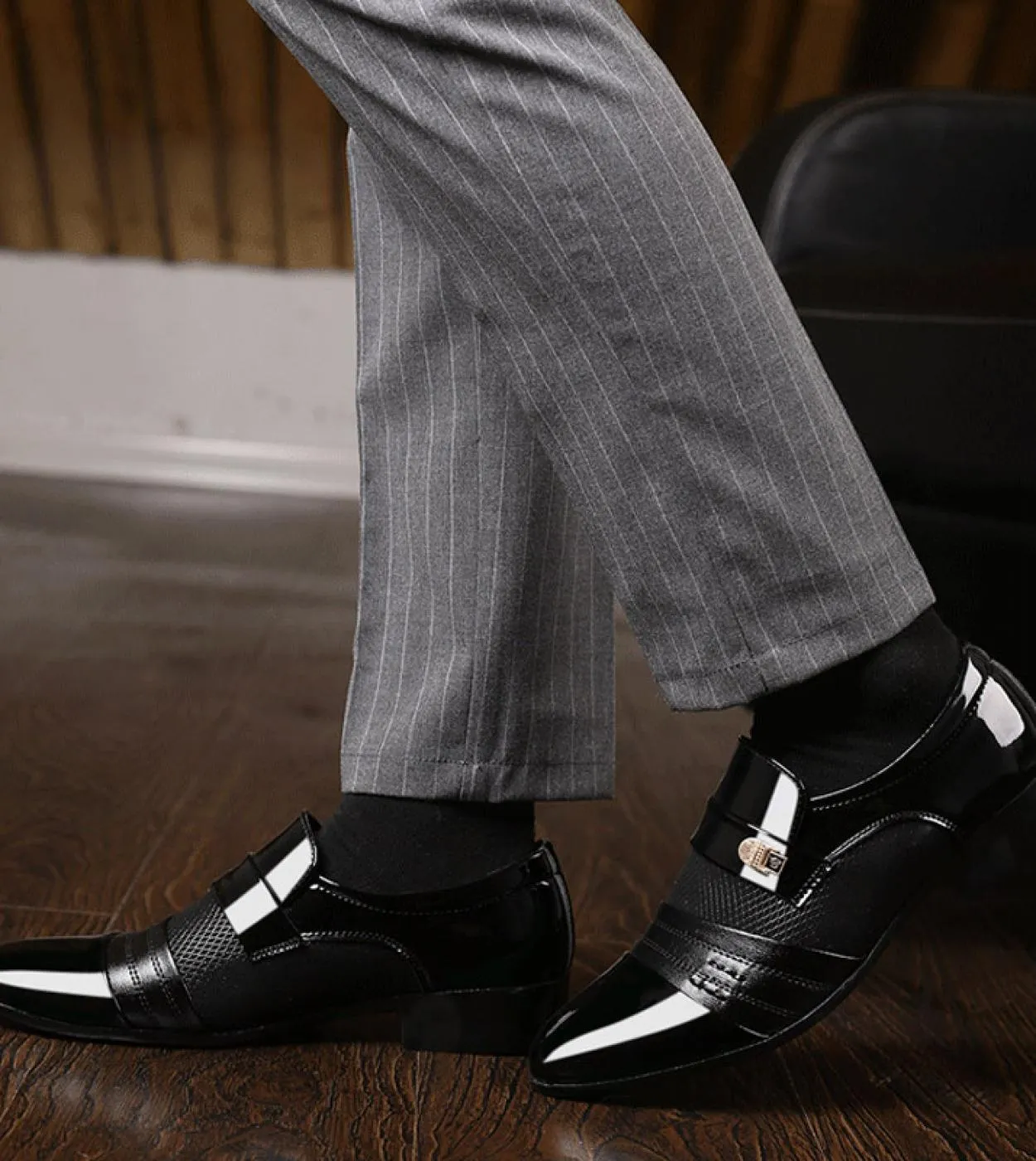 Fashion Business Dress Men Shoes Oxfords Leather Dress Shoes Men Slip Men Dress