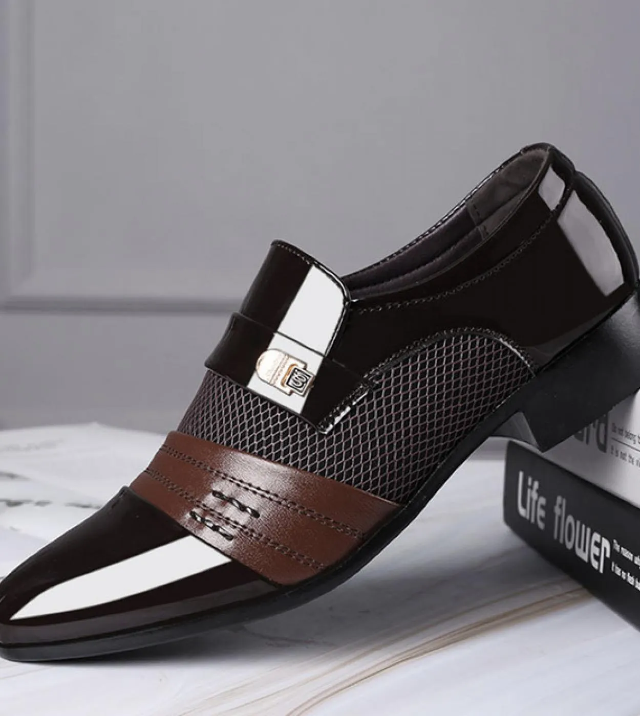 Fashion Business Dress Men Shoes Oxfords Leather Dress Shoes Men Slip Men Dress