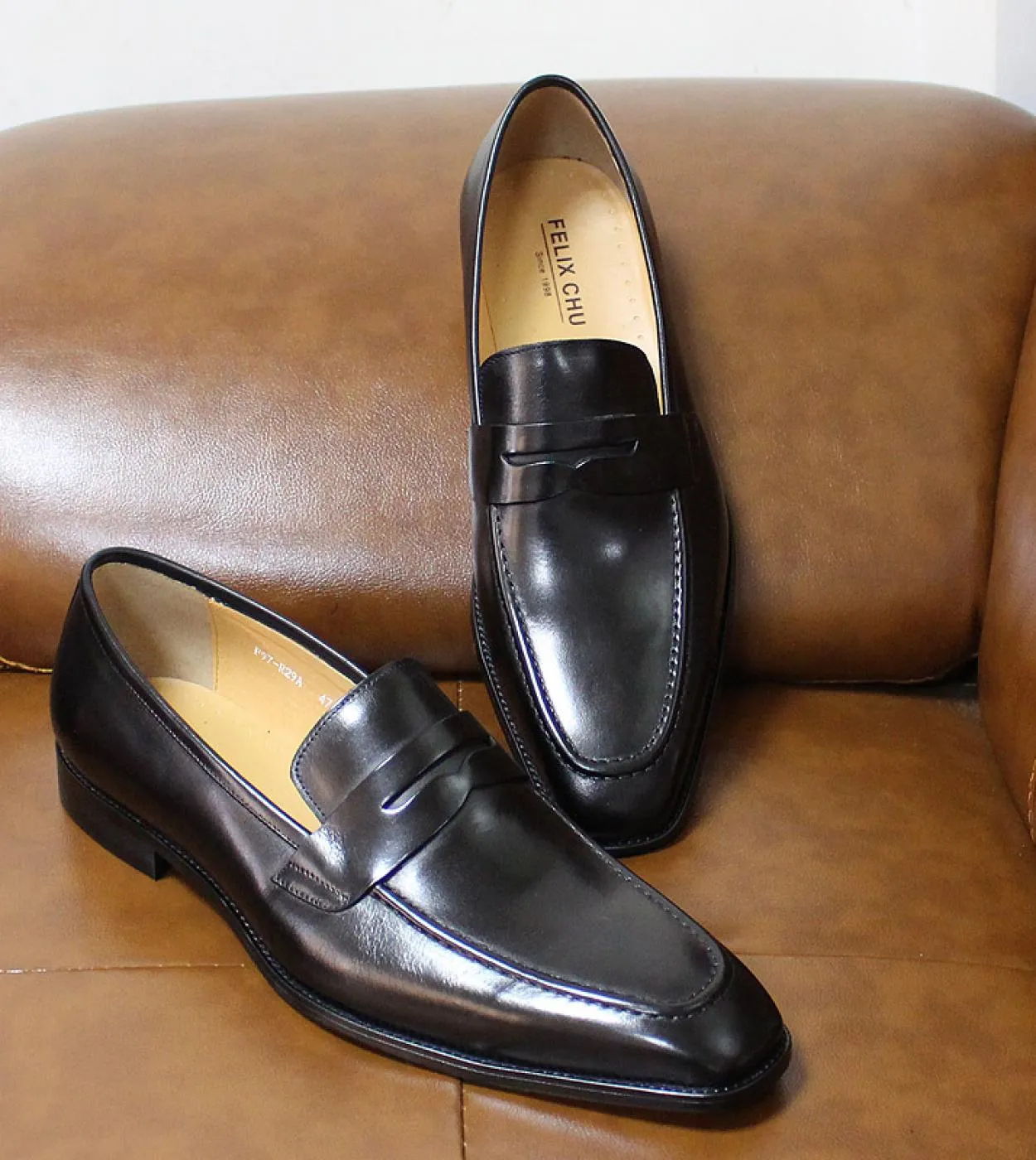 Felix Chu Scarpe da uomo Mocassini in pelle italiana Scarpe eleganti in pelle Mocassini da uomo Scarpe eleganti da uomo