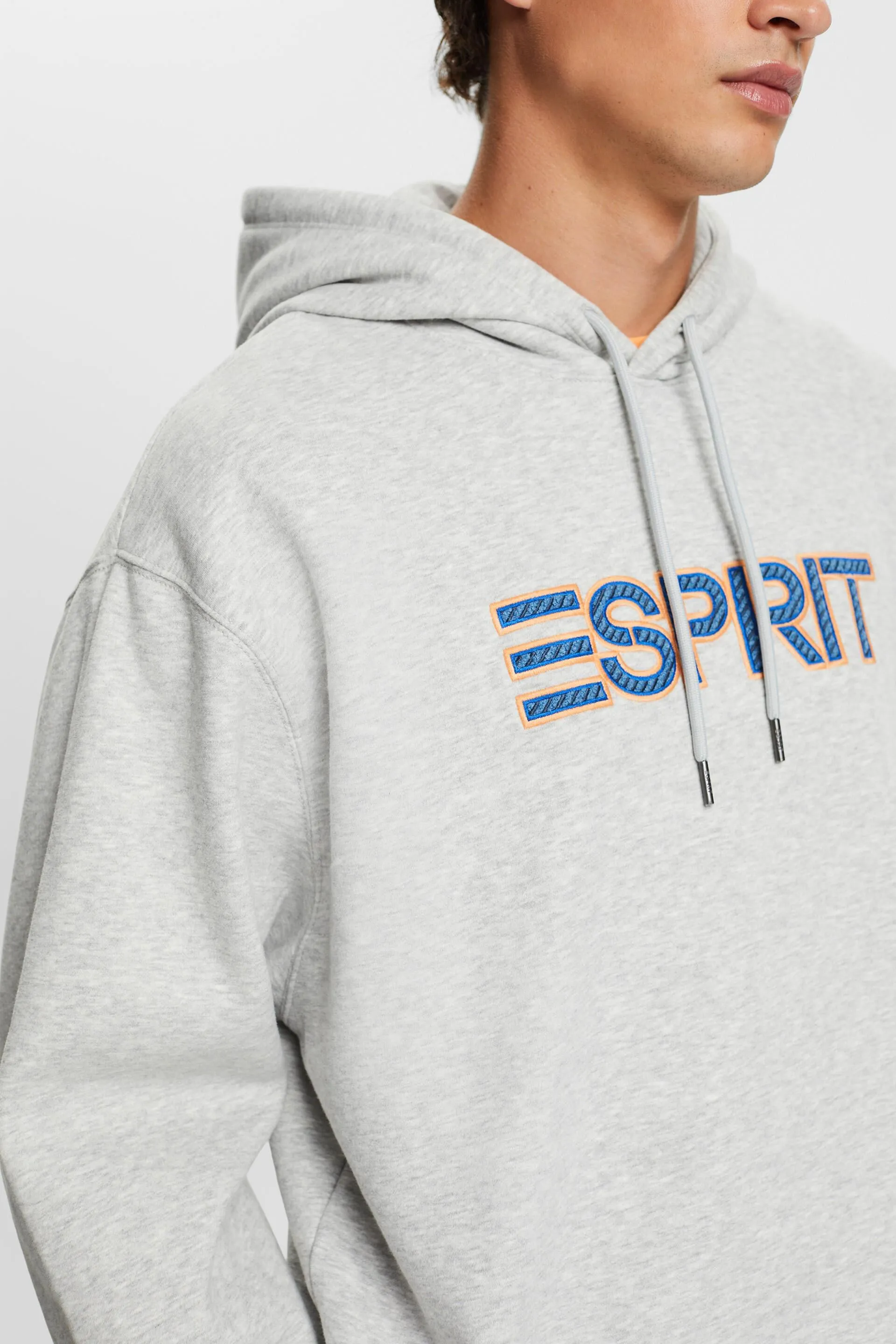 Felpa con cappuccio e logo in misto cotone