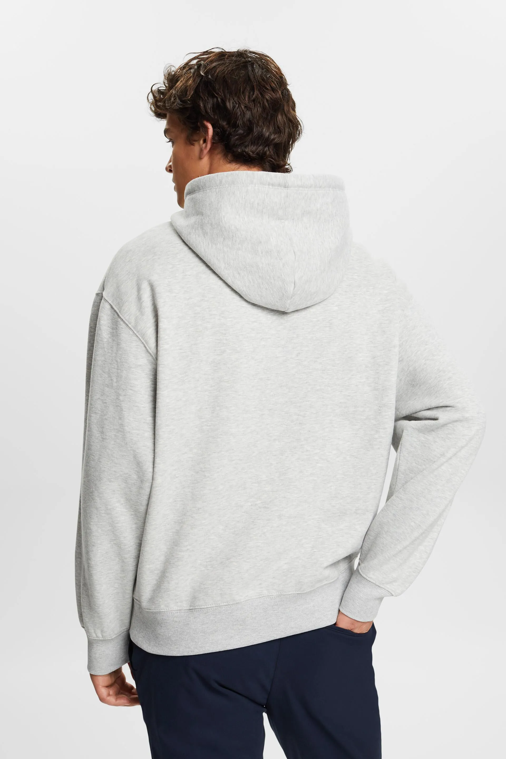 Felpa con cappuccio e logo in misto cotone