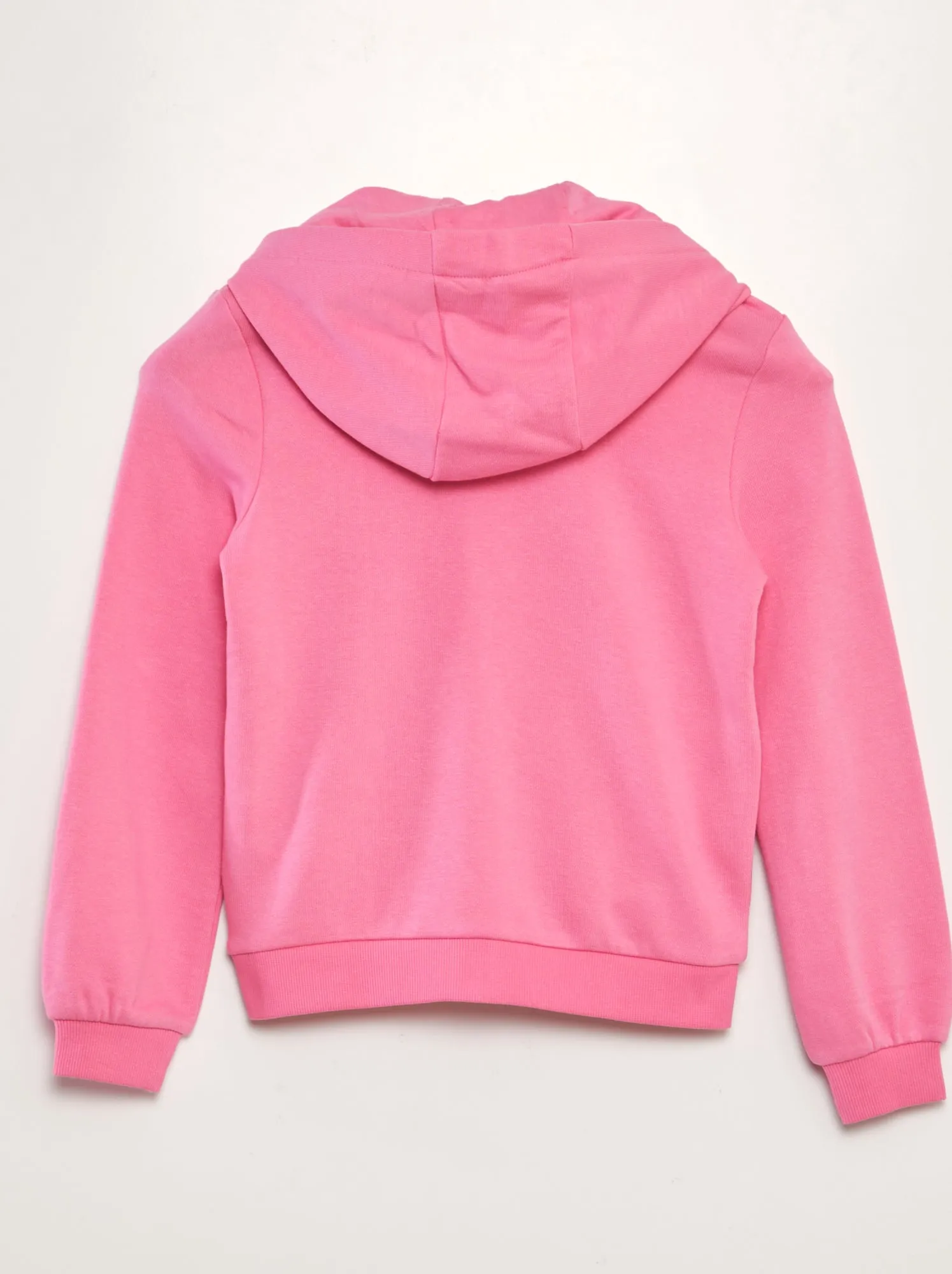 Felpa con cappuccio tinta unita - rosa
