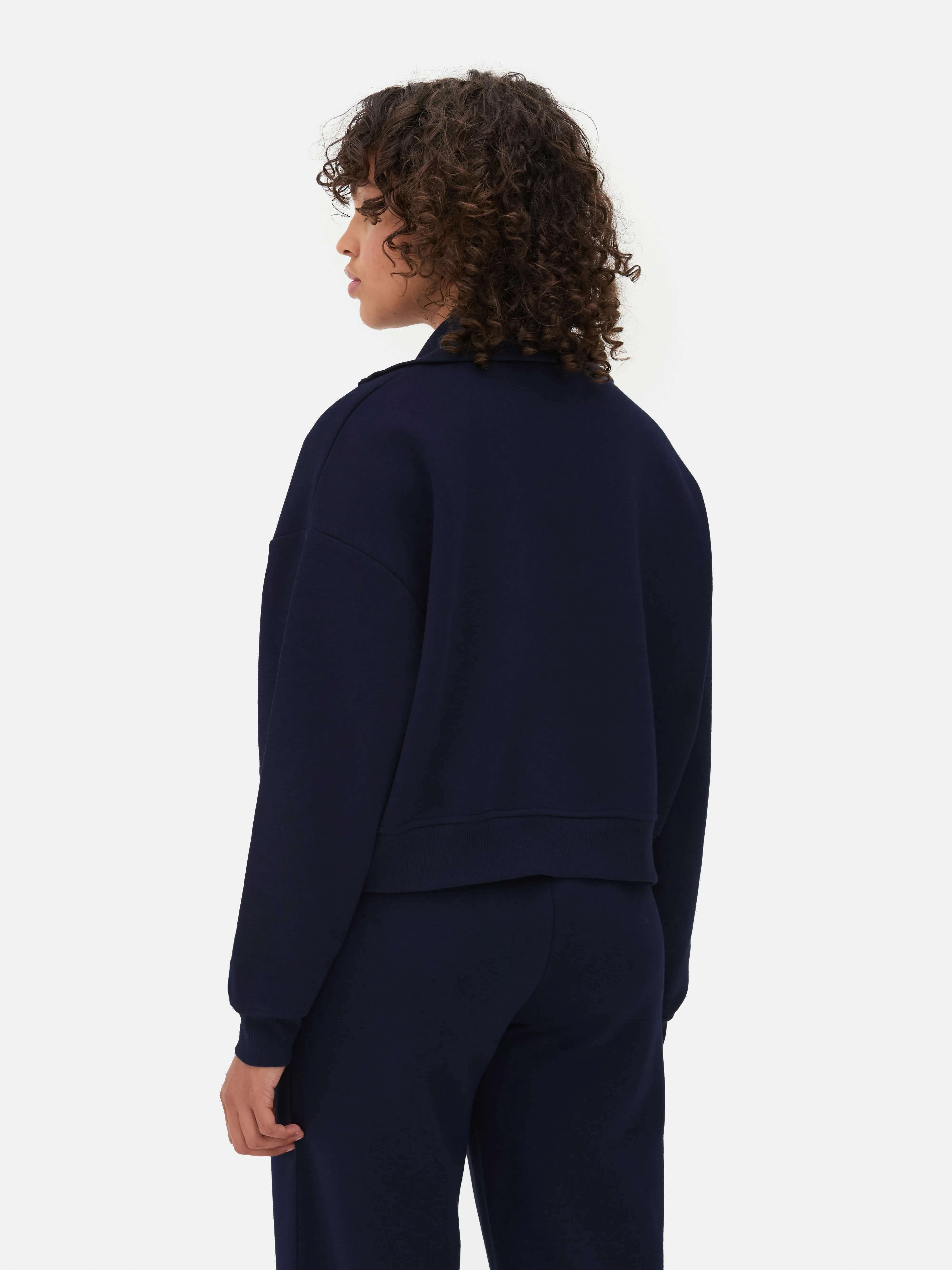Felpa con mezza-zip coordinata Yale