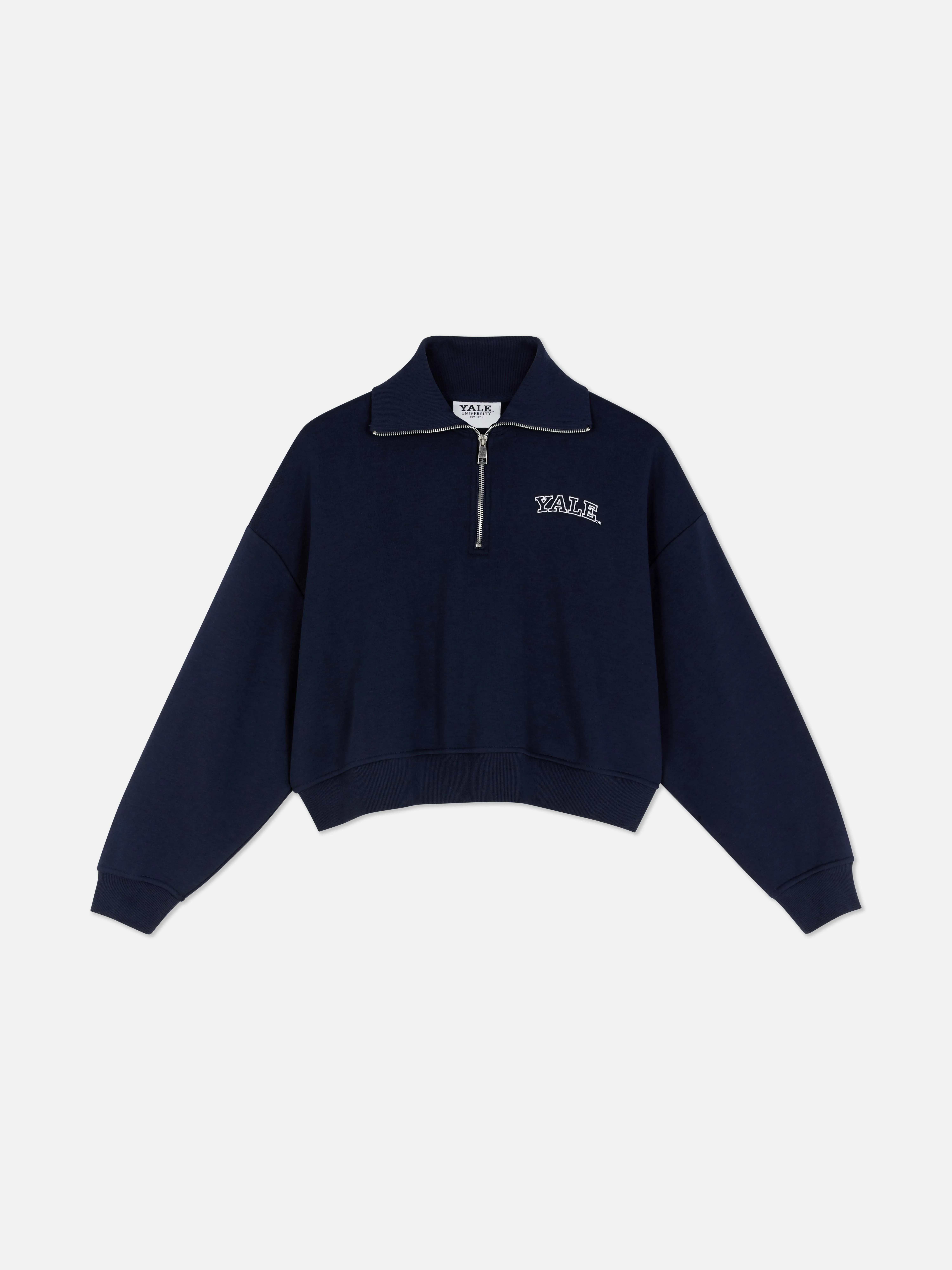 Felpa con mezza-zip coordinata Yale