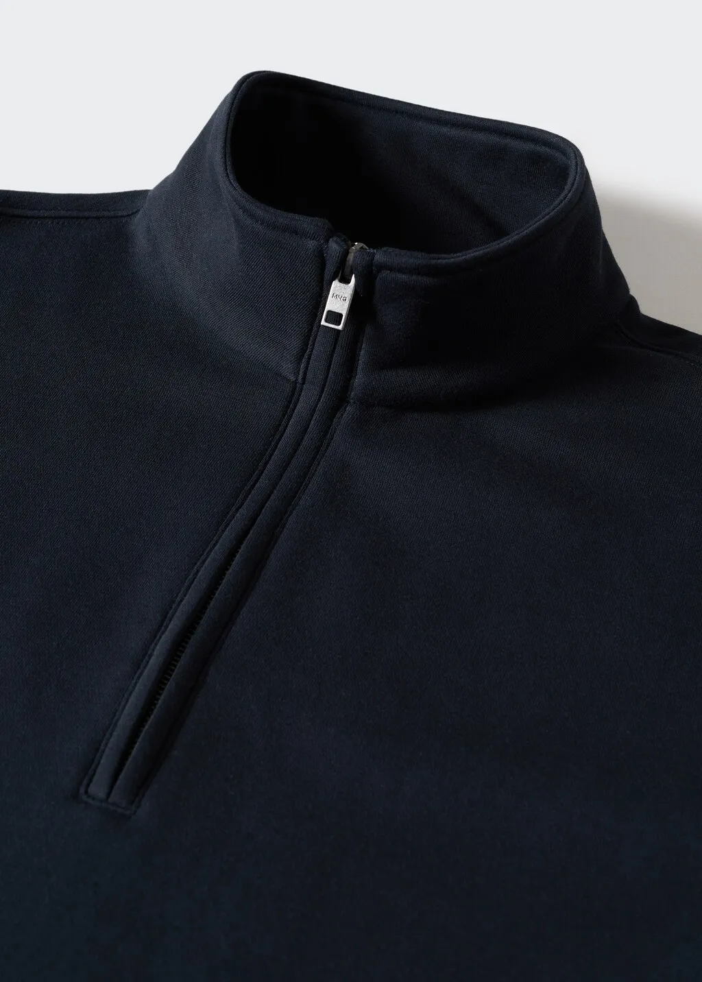 Felpa cotone collo zip