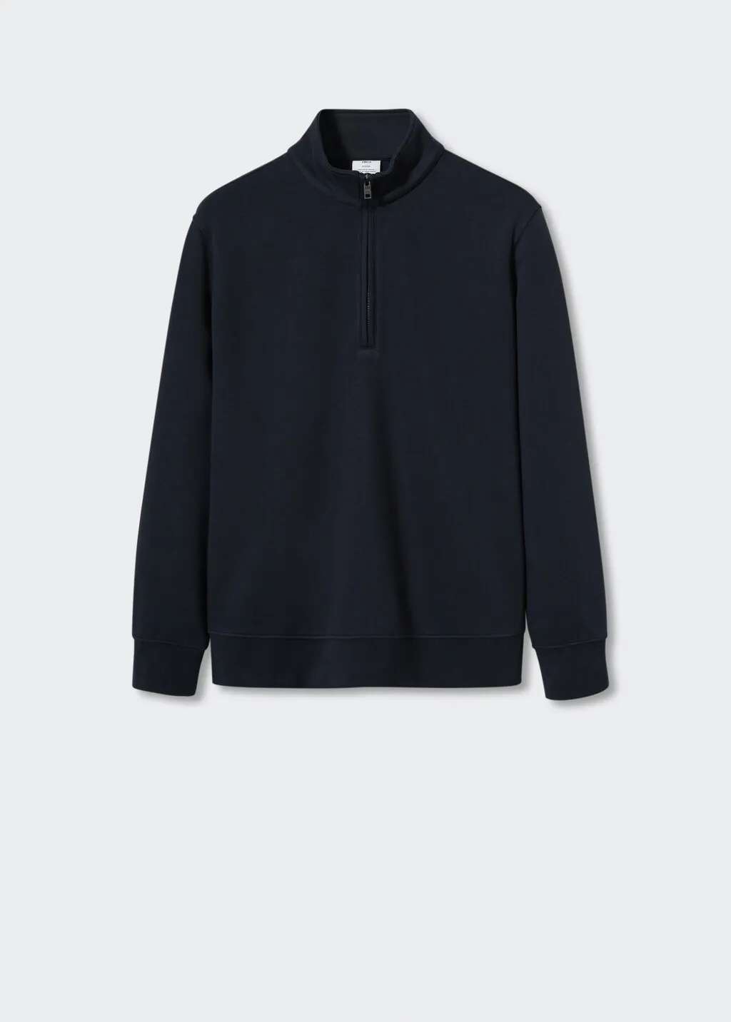 Felpa cotone collo zip