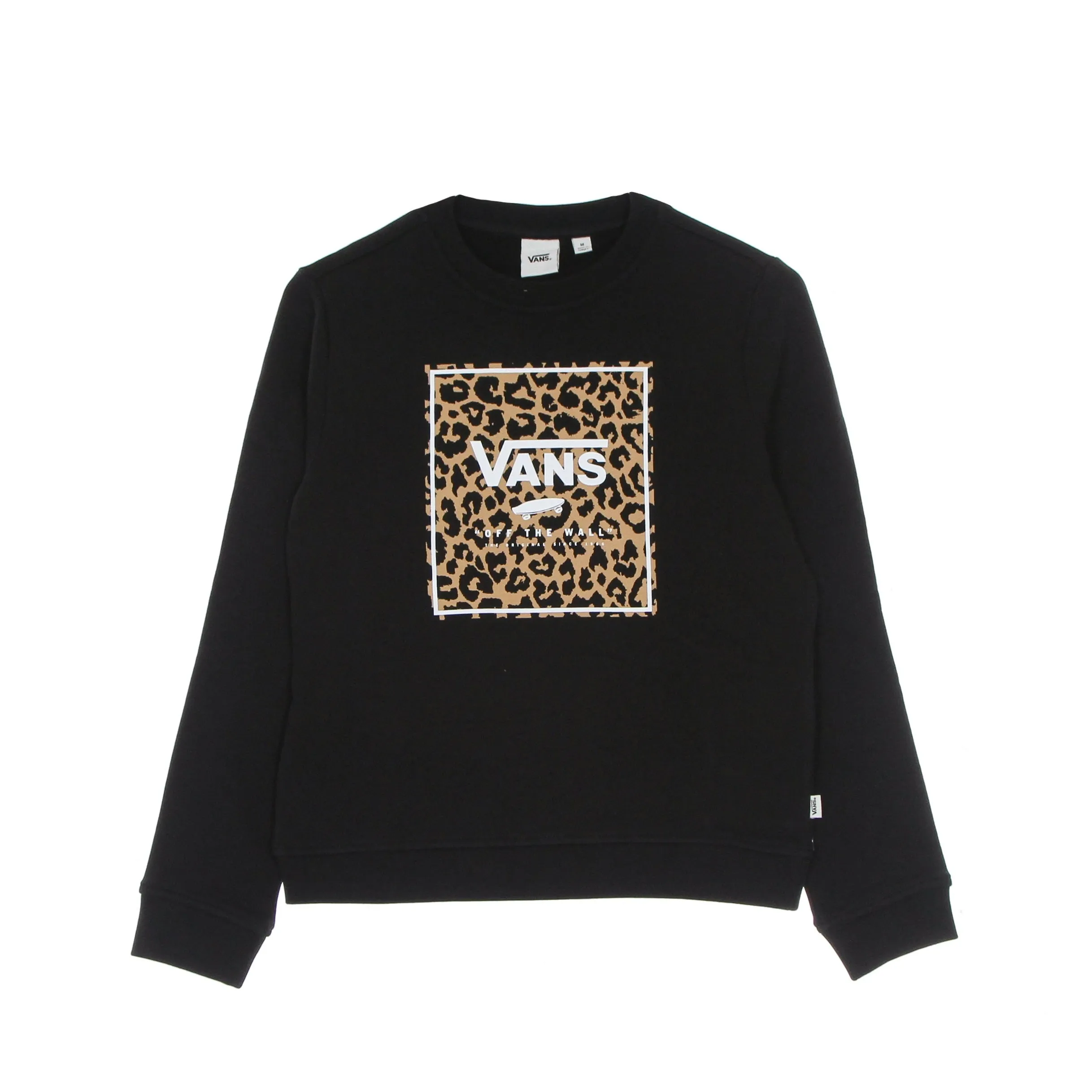 Felpa Girocollo Ragazza Leopard Box Crew Black