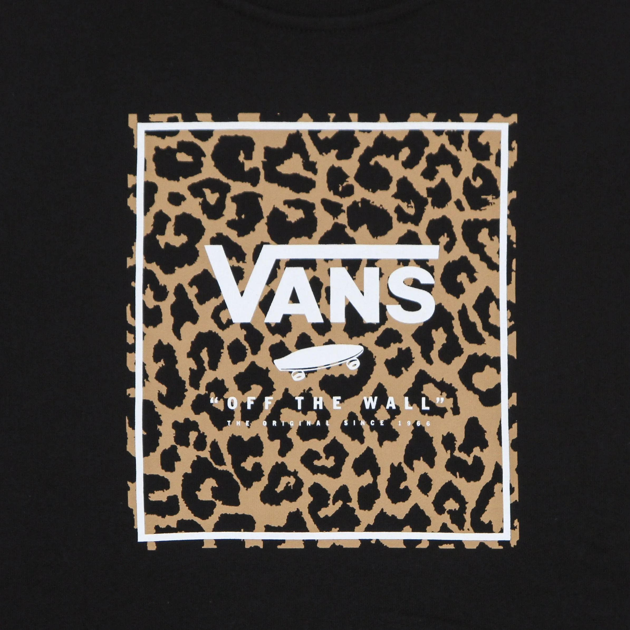 Felpa Girocollo Ragazza Leopard Box Crew Black