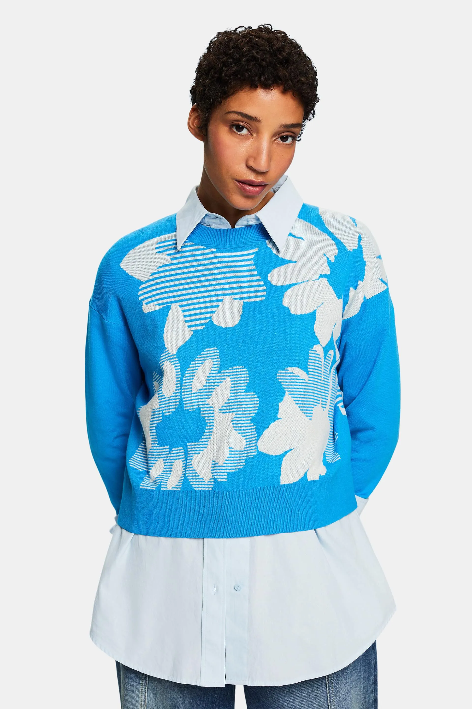 Felpa in cotone jacquard