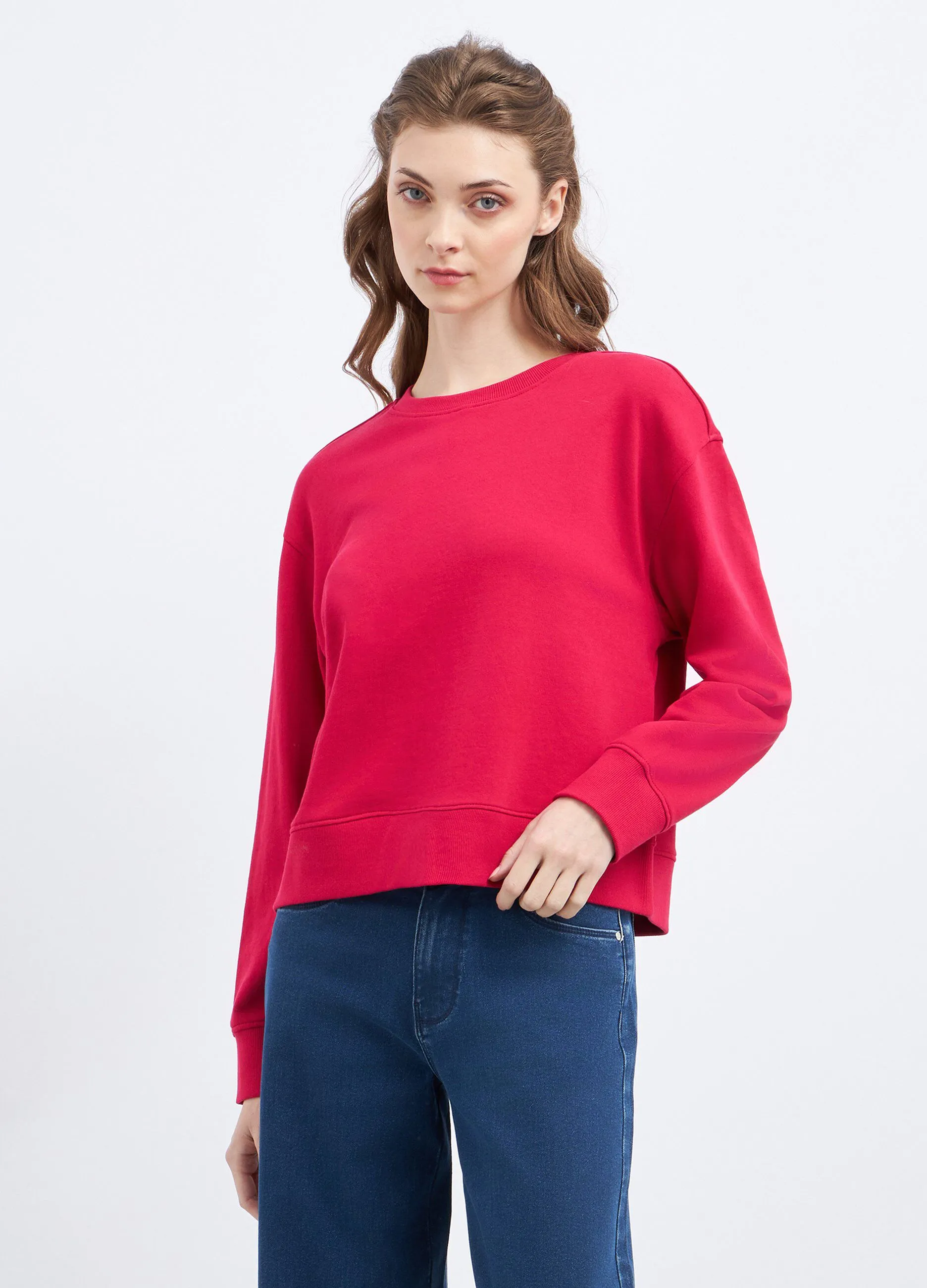 Felpa in puro cotone donna