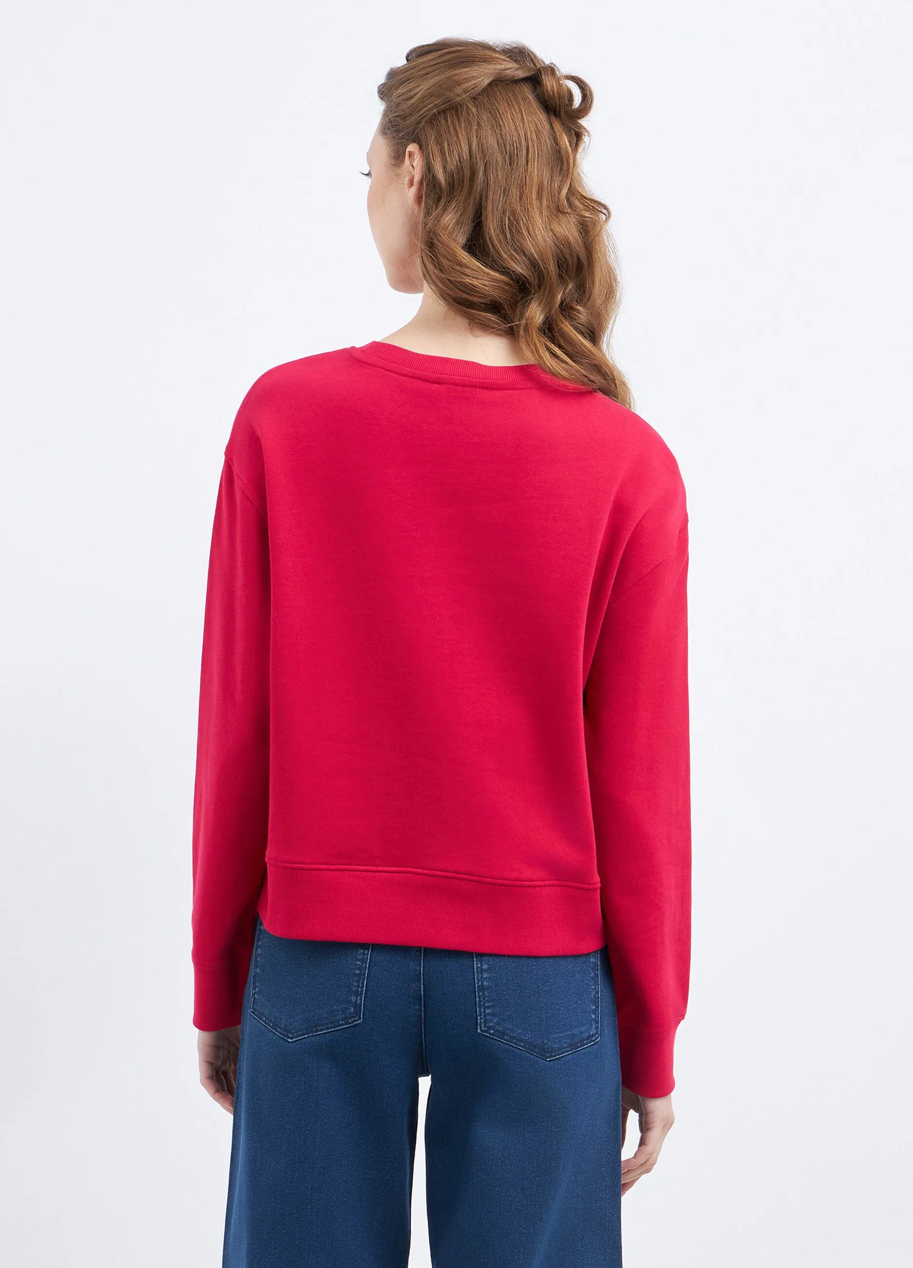 Felpa in puro cotone donna