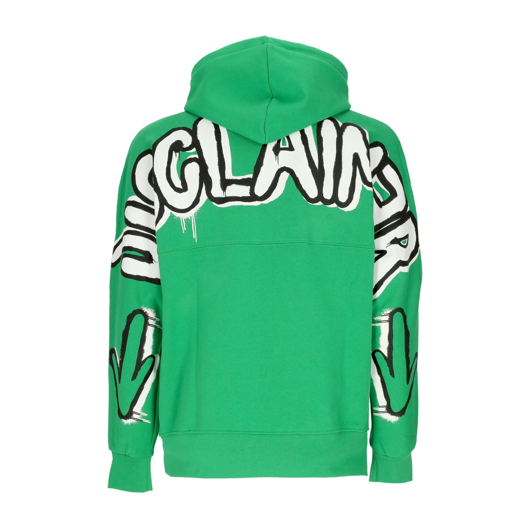 Felpa Leggera Cappuccio Uomo Back Colored Big Logo Hoodie Green/white