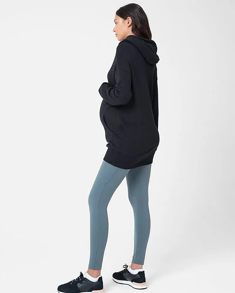 Felpa Premaman e Allattamento Lori - Cappuccio con Coulisse - Nero