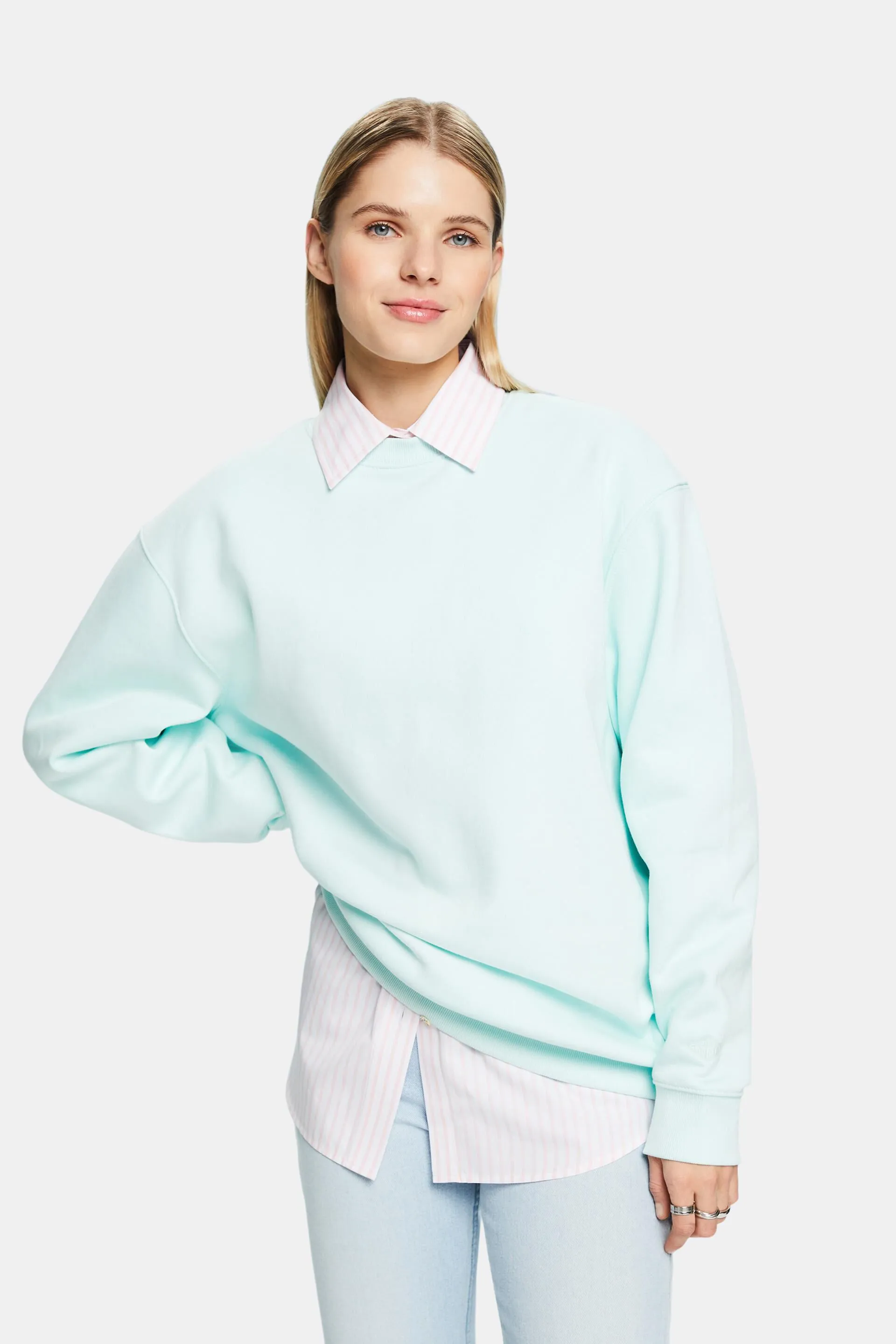 Felpa pullover in misto cotone