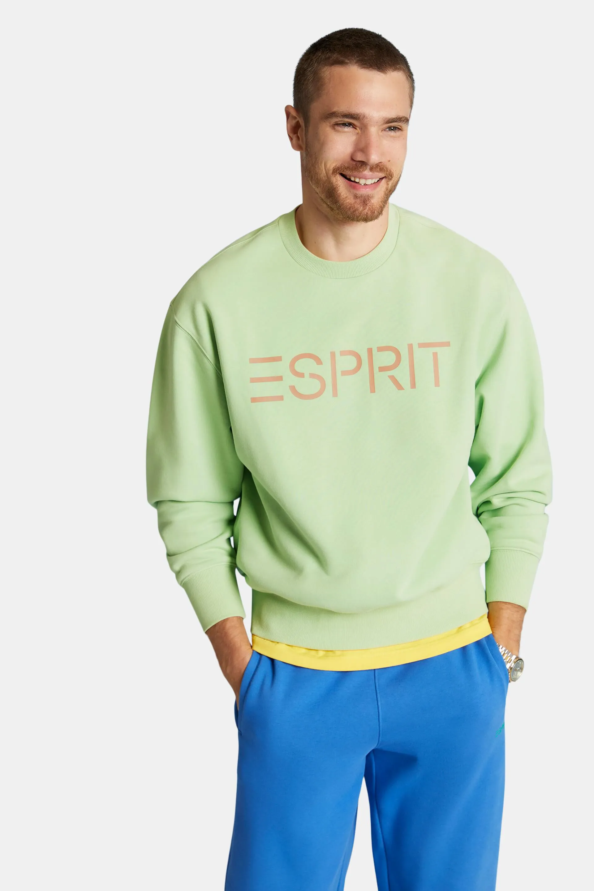 Felpa unisex con logo in pile di cotone