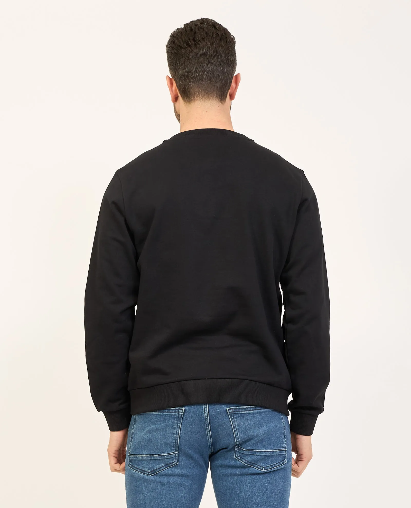Felpa uomo Hugo in cotone con logo su fiamma