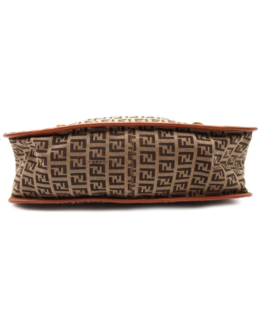 Fendi Shopping Tela Marrone