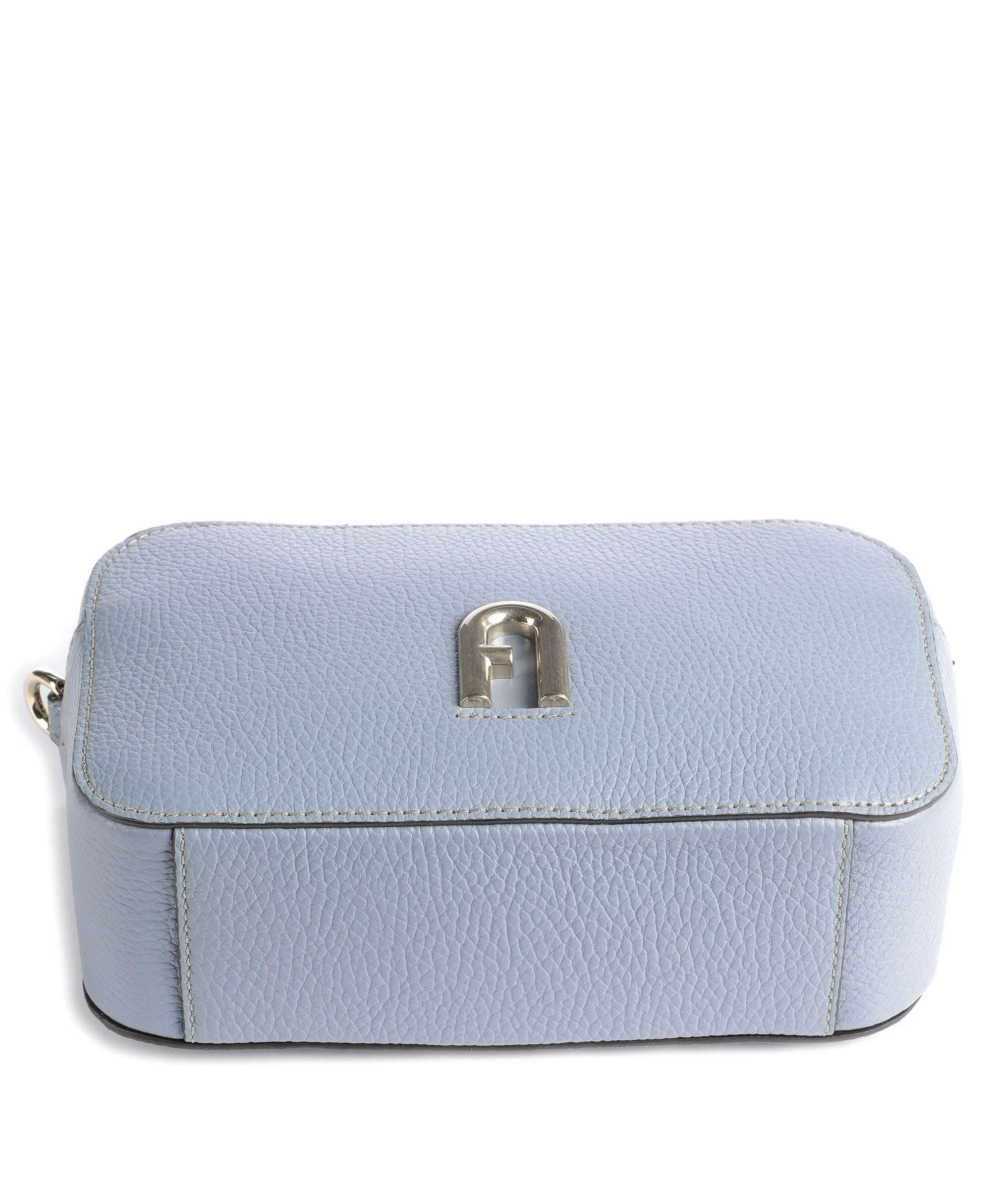  Furla Primula Mini Borsa a tracolla pelle granulata blu chiaro  