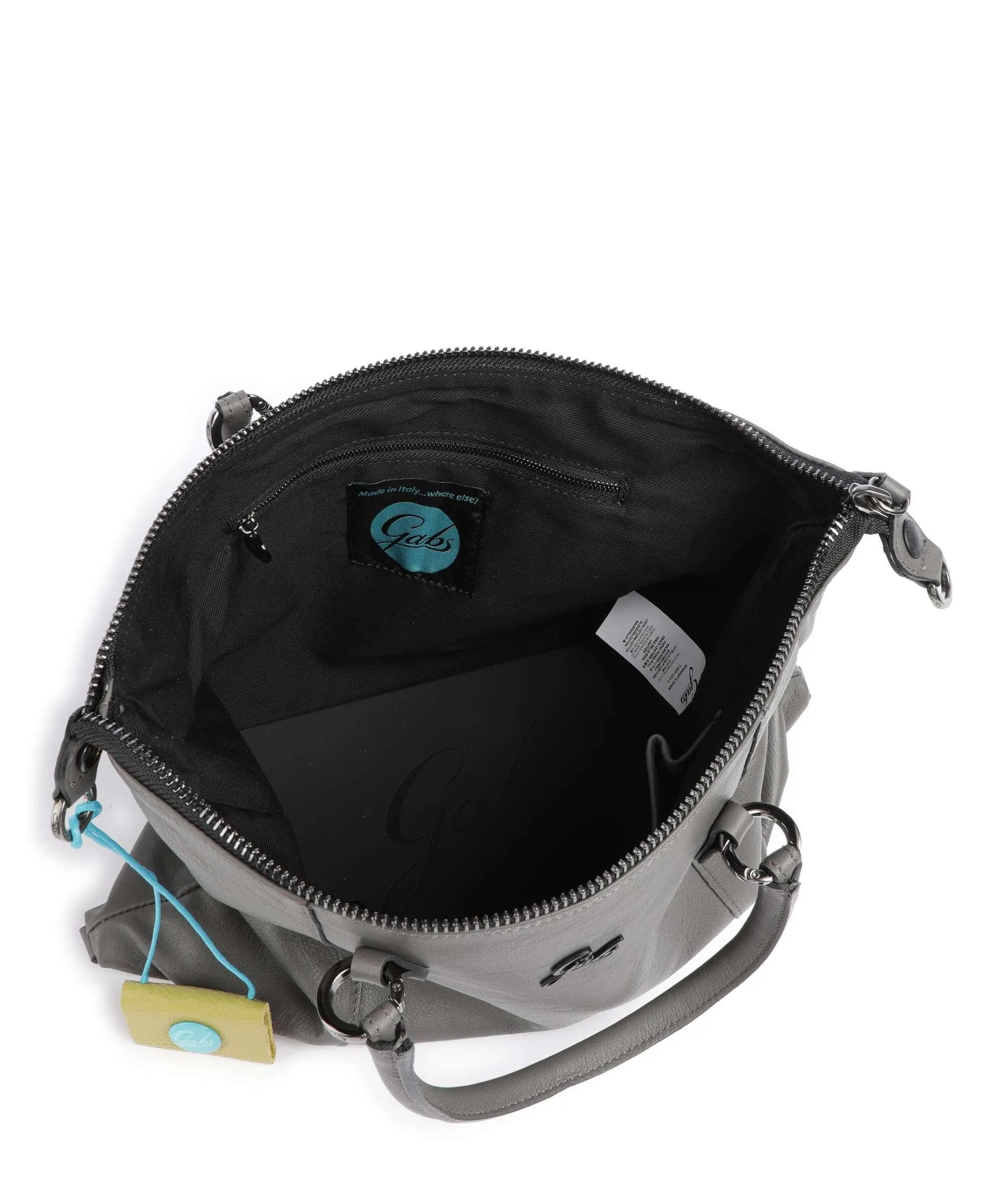  Gabs G3 Plus M Borsa a zainetto pelle di vitello grana grigio scuro  