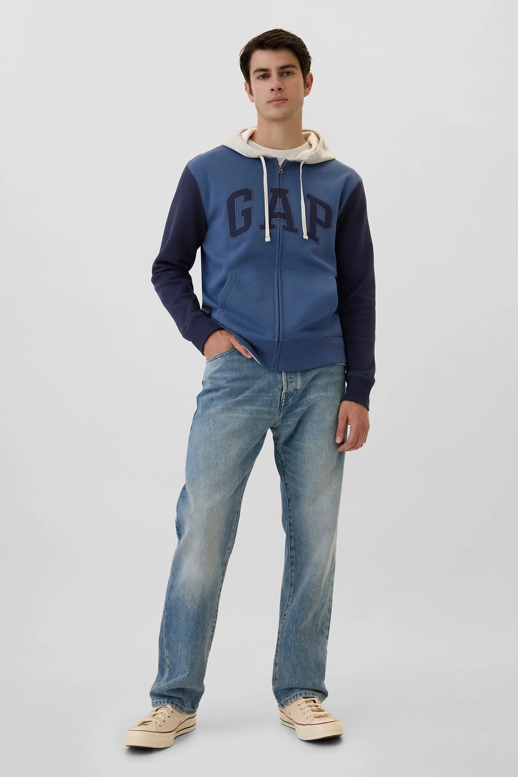 Gap Logo Colourblock Zip Hoodie    