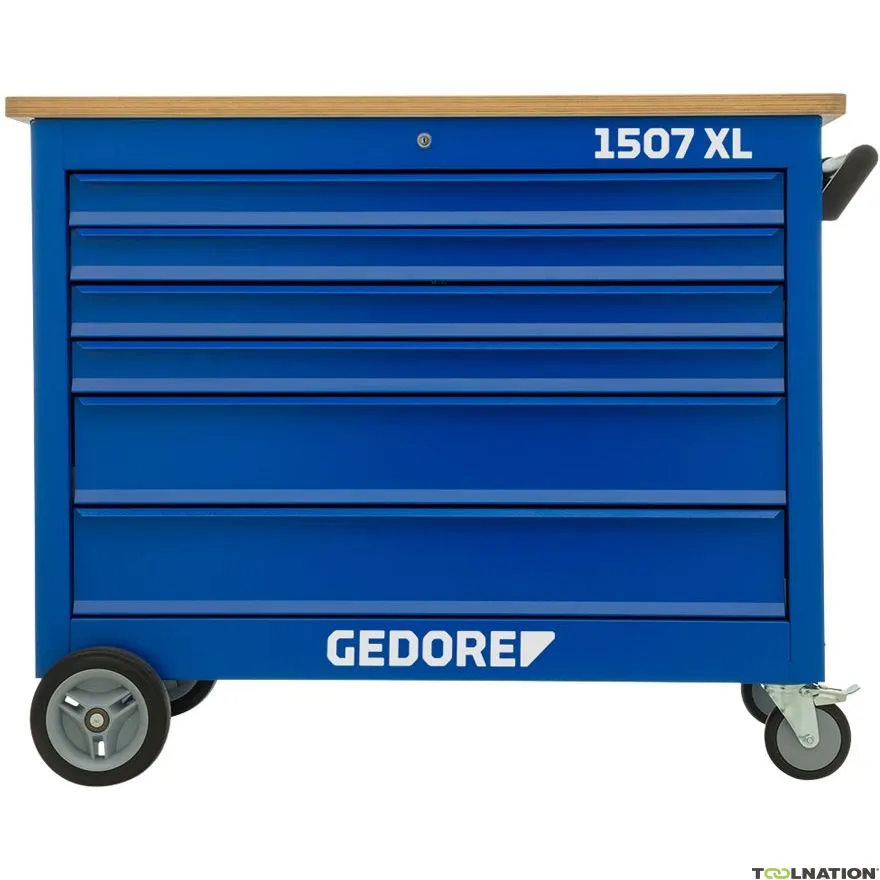 Gedore 3127834 1507 XL 50001 Banco da lavoro mobile a 6 cassetti