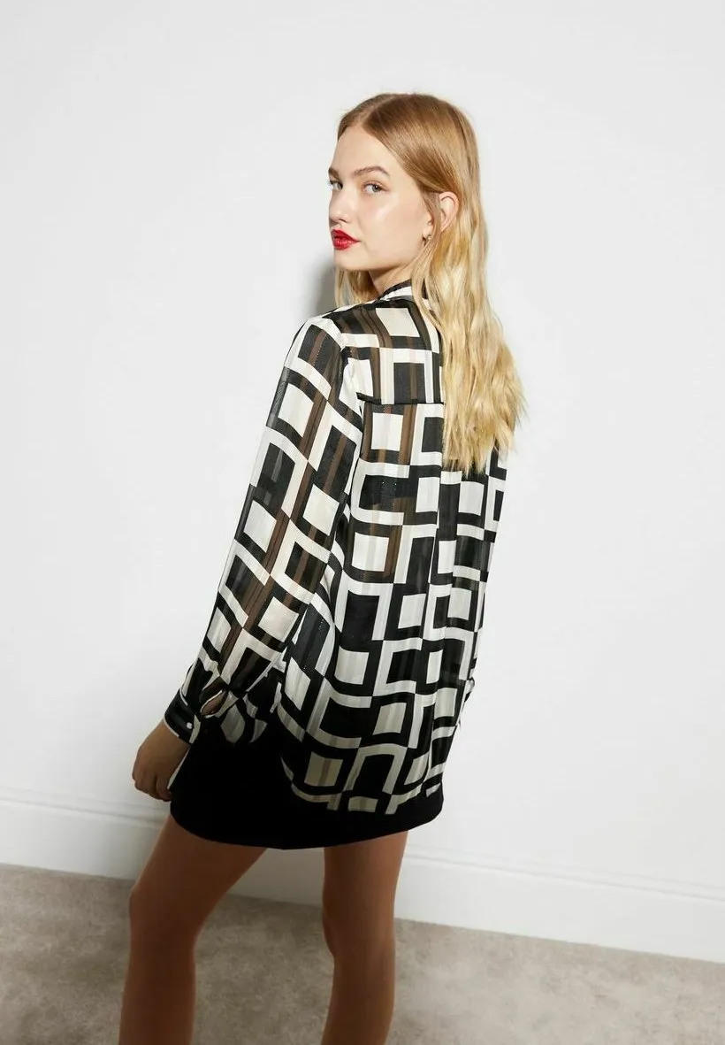 GEOMETRIC PRINT LONGLINE - Camicia