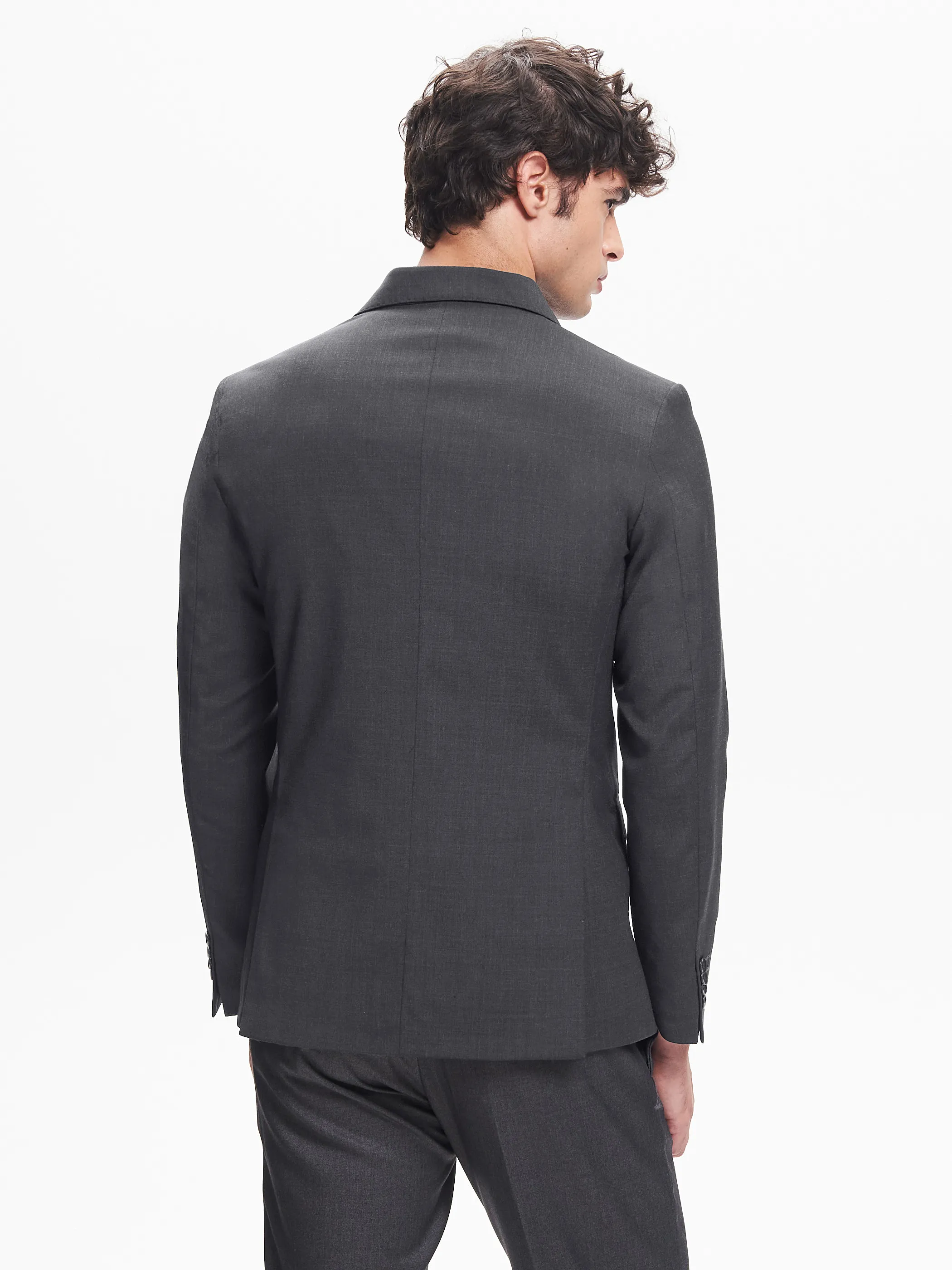      Giacca Doppiopetto Uomo Poliviscosa Antracite QB24     