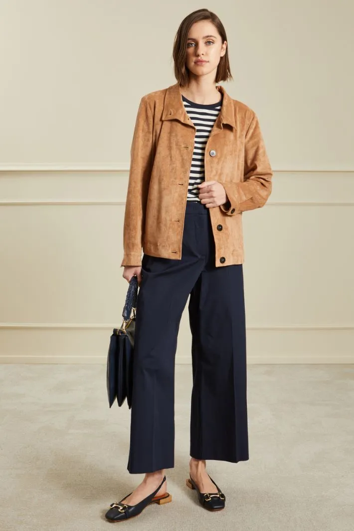 Giacca in jersey effetto suede