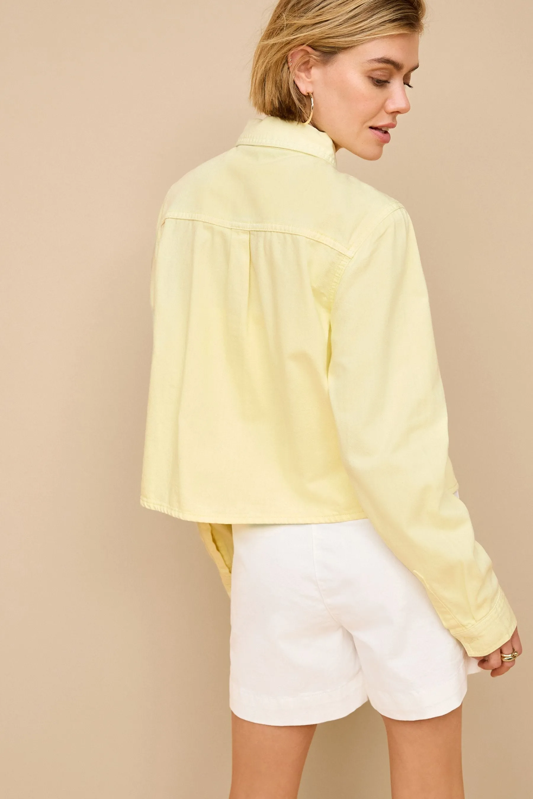 Giallo limone  - Camicia Corto Denim