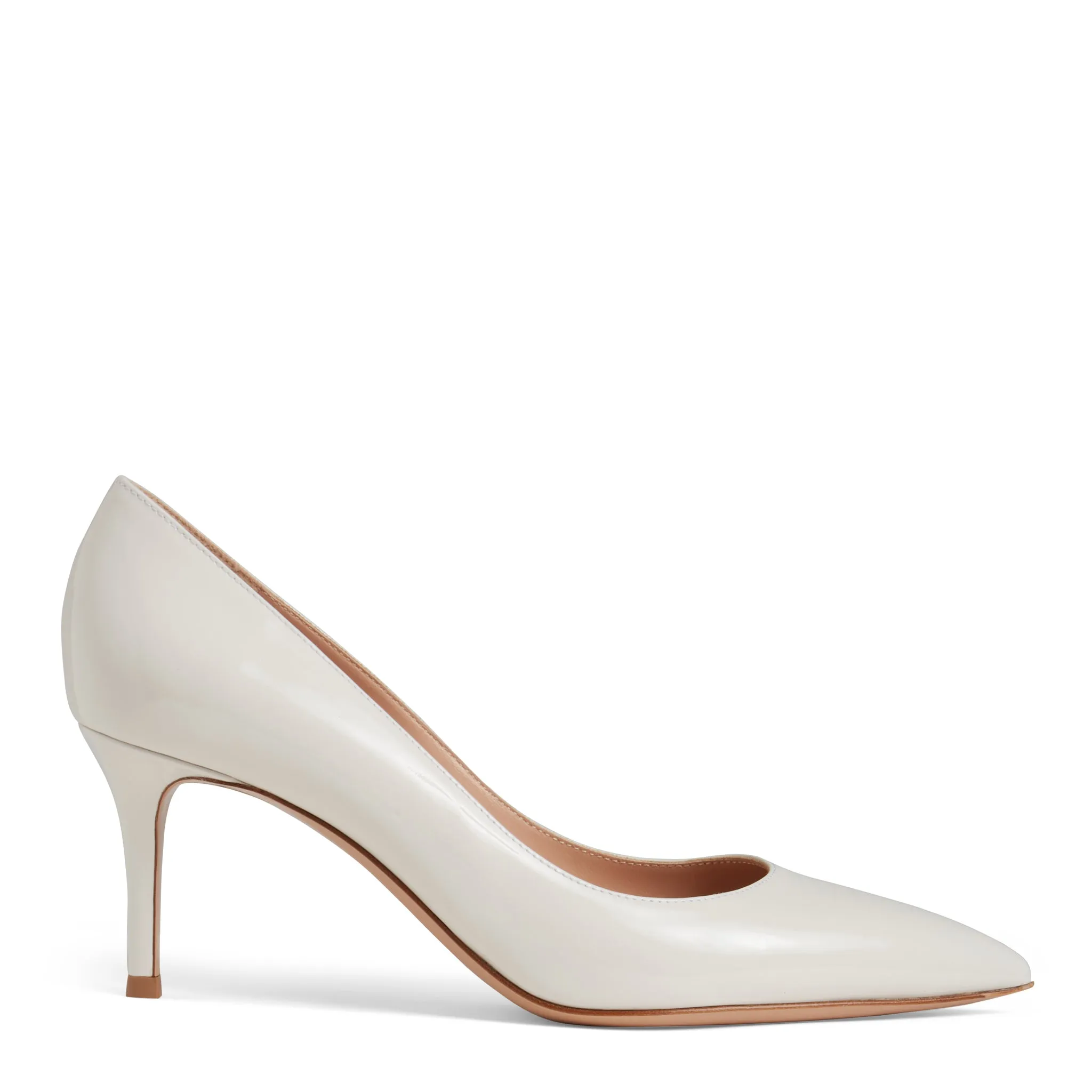 GIANVITO ROSSI  Dècolletè ''Gianvito 70'' in pelle bianche