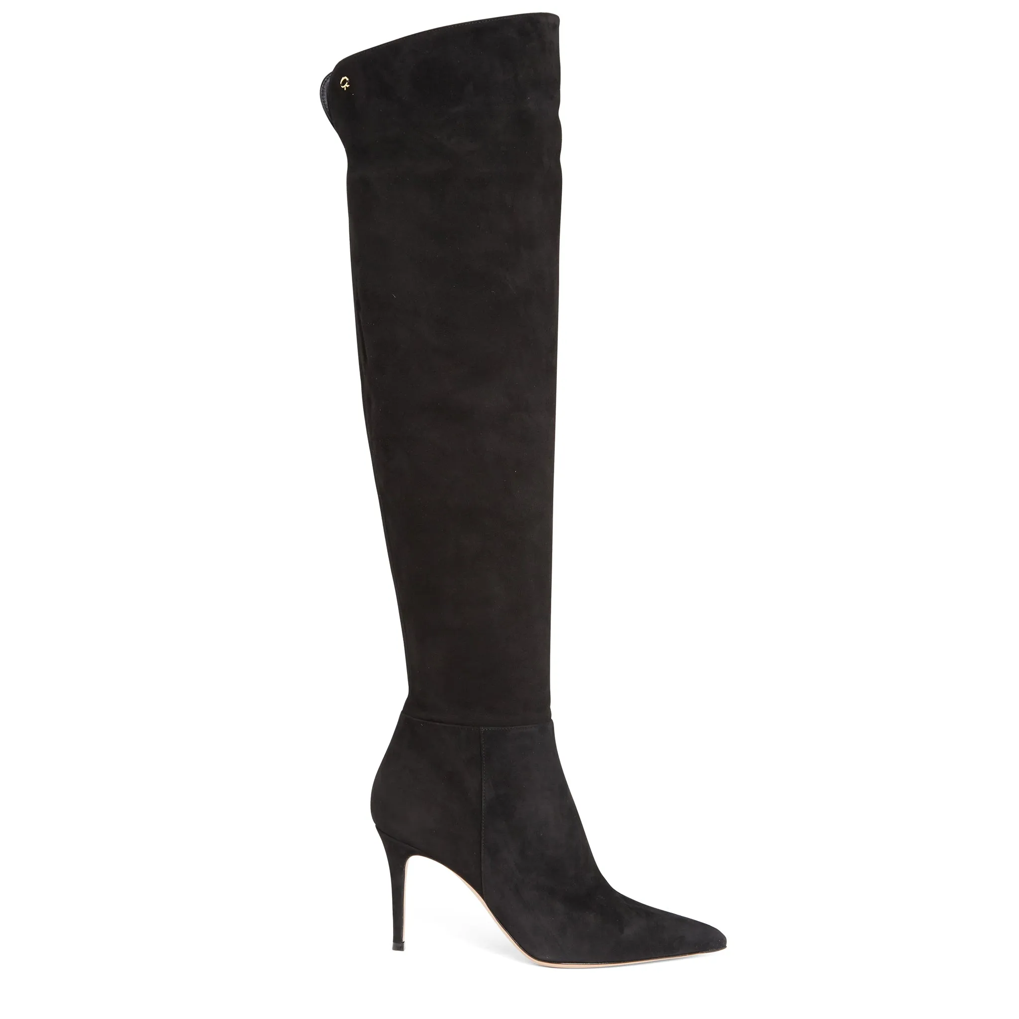 GIANVITO ROSSI  Stivale in suede nero