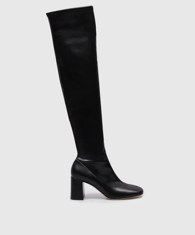Gianvito Rossi Stivali Lyon in pelle nera G8036770RIC