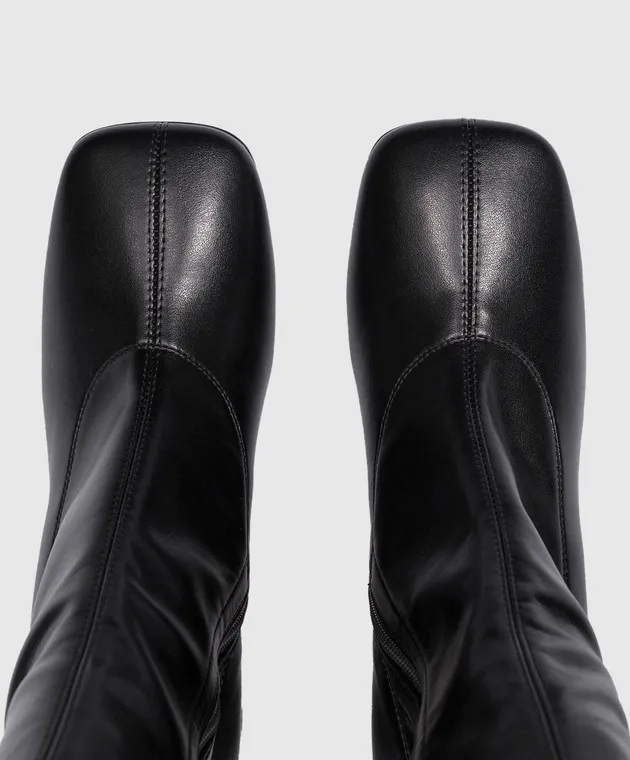 Gianvito Rossi Stivali Lyon in pelle nera G8036770RIC