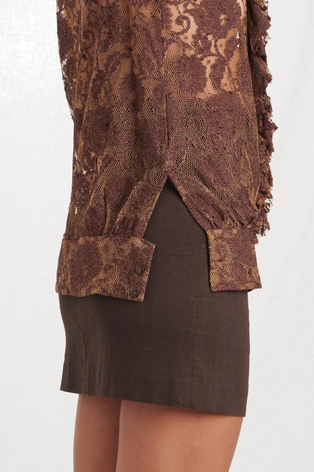 GILET SMANICATO CON ROUGES