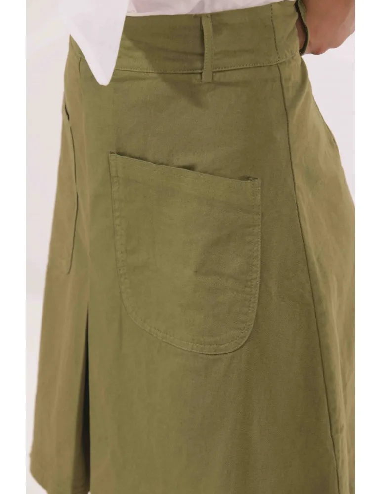 GONNA CORTA IN GABARDINA