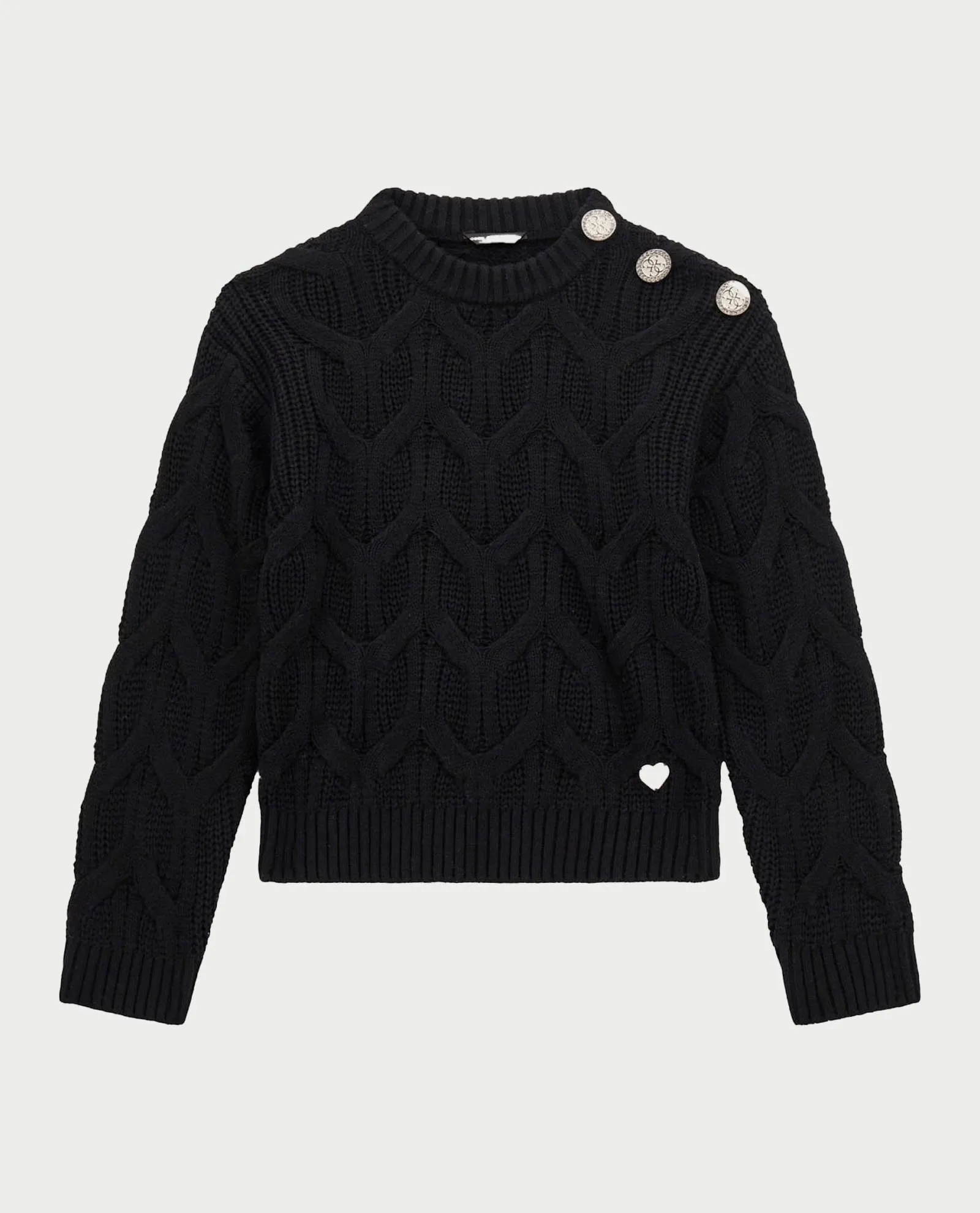 GUESS      Maglione bambina Guess con intrecci e bottoni