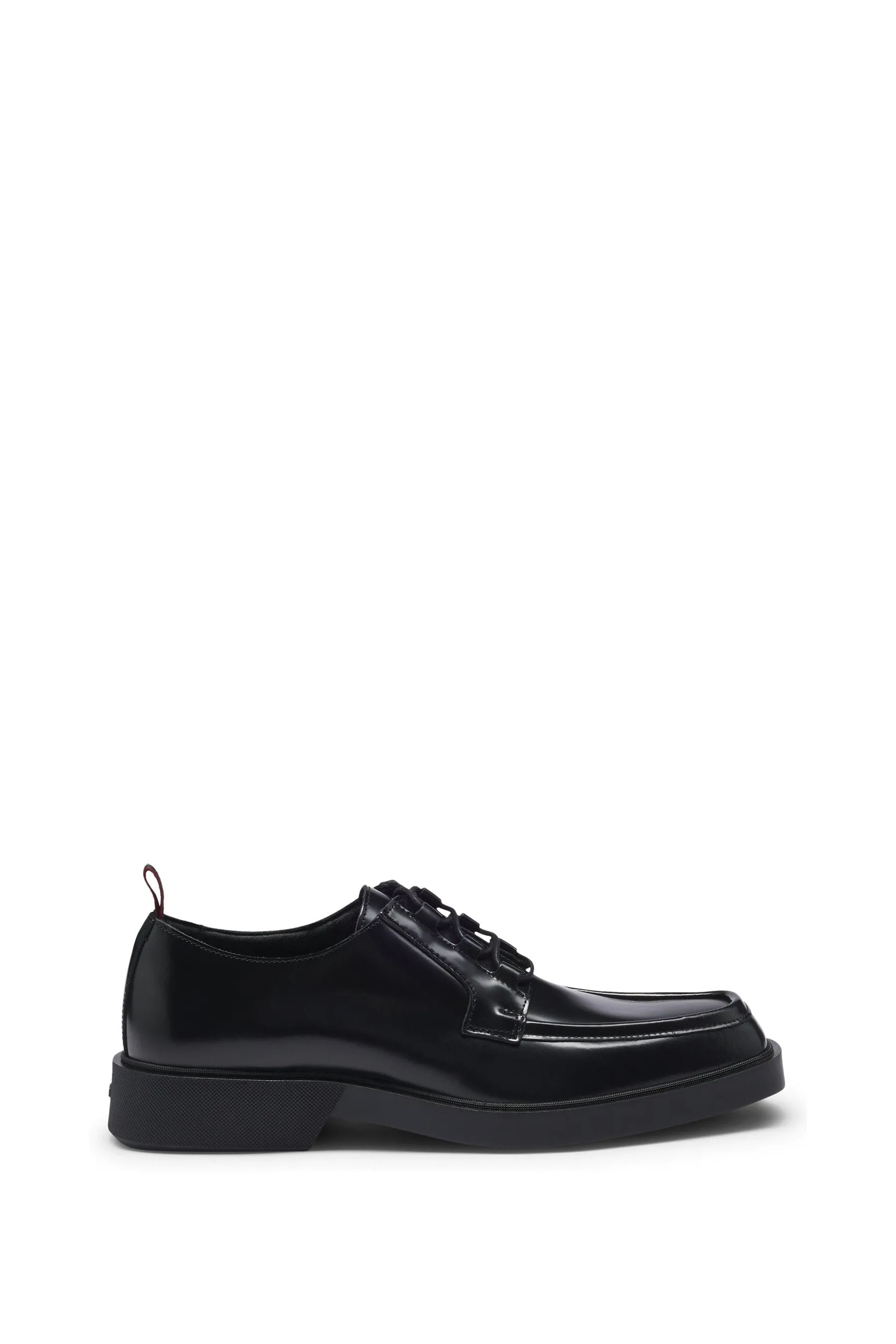 HUGO - Nero Derby con dettagli tubolare - Scarpe in pelle