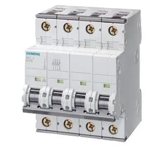 Interruttore Magnetotermico 400 V Icn:6 kA 4P Icu:10 kA Car.C In:40A Siemens 5SY64407