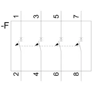 Interruttore Magnetotermico 400 V Icn:6 kA 4P Icu:10 kA Car.C In:40A Siemens 5SY64407