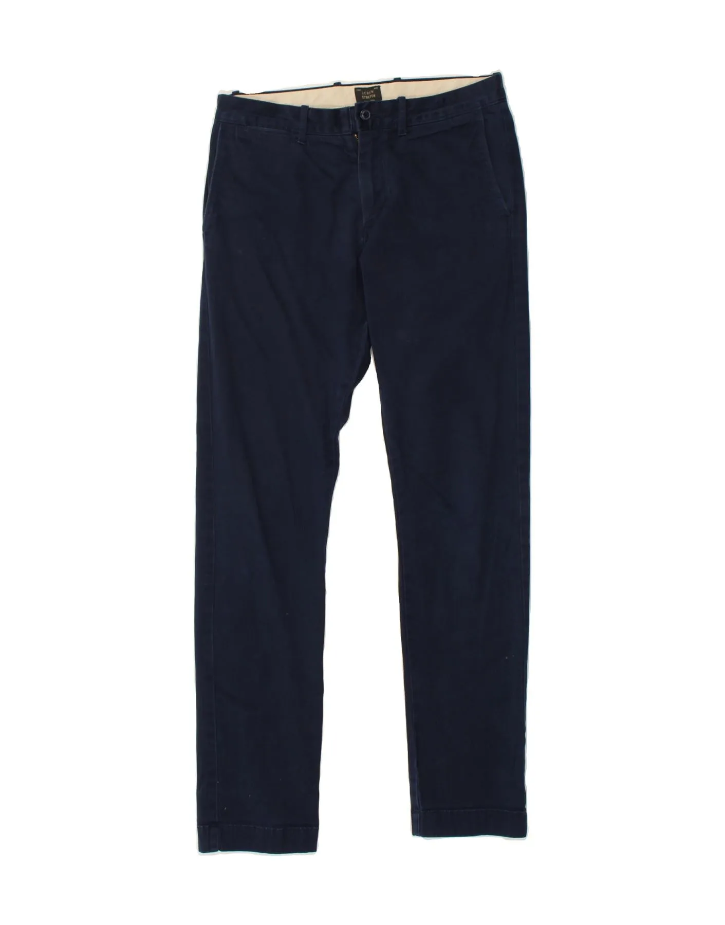 J. CREW Mens Slim Chino Trousers W29 L32 Navy Blue Cotton