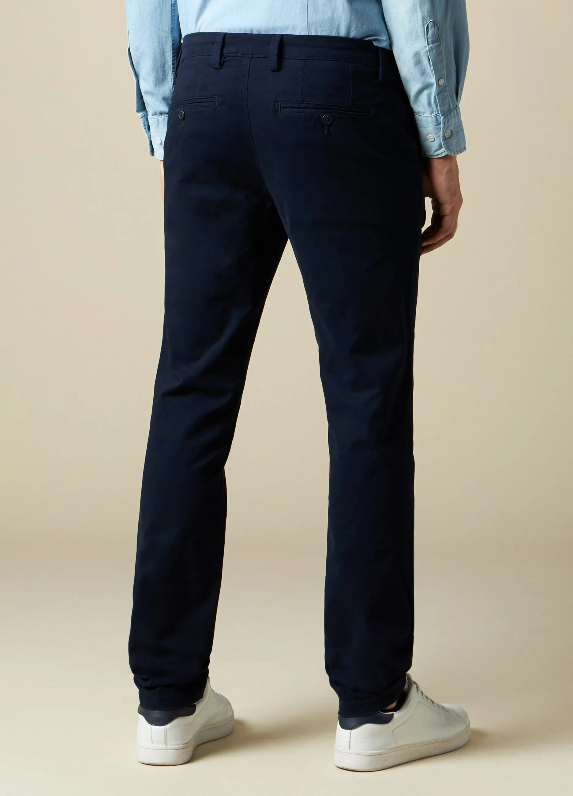J. HART & BROS  Pantaloni chino in cotone stretch uomo