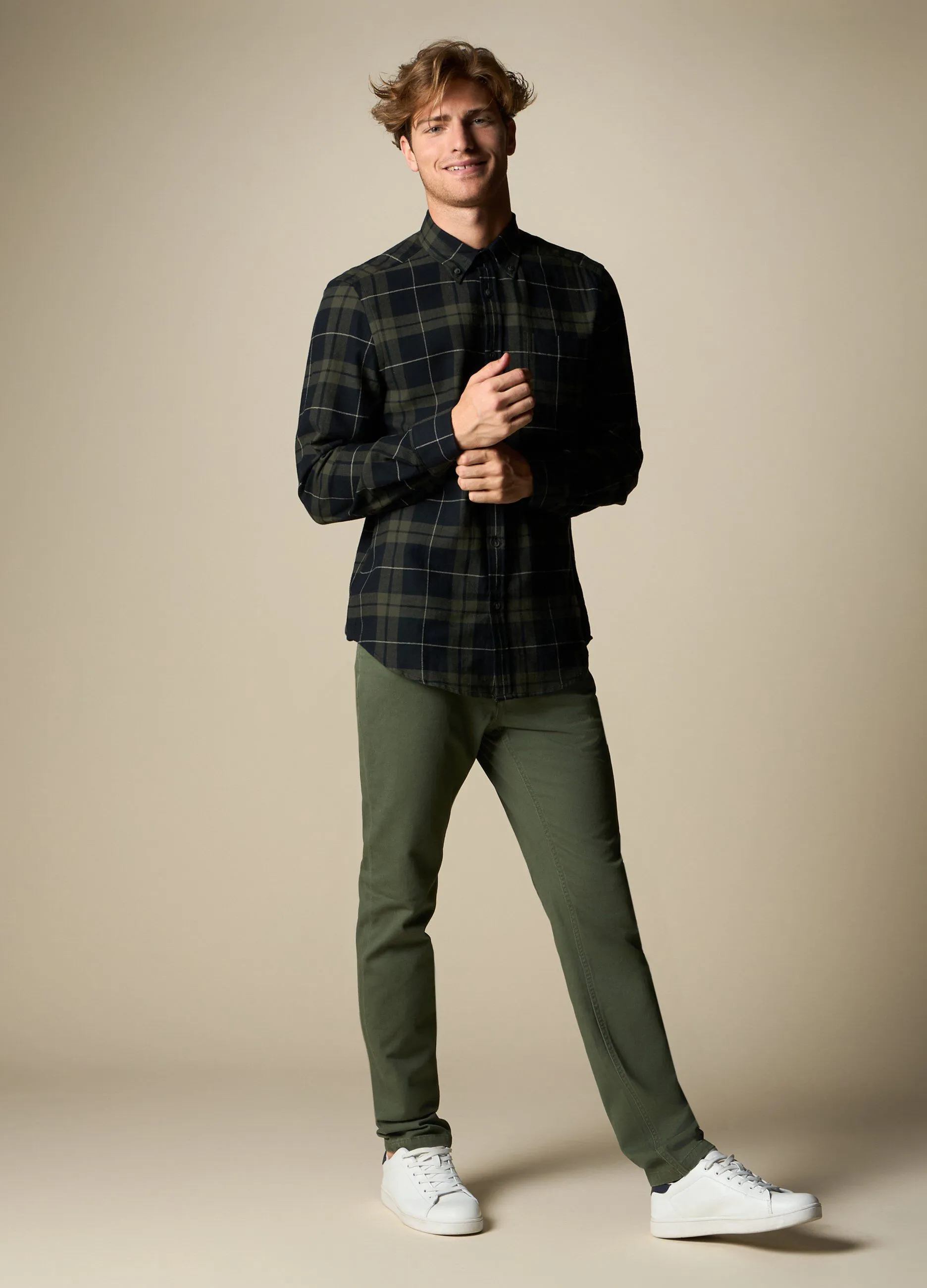 J. HART & BROS  Pantaloni in puro cotone uomo