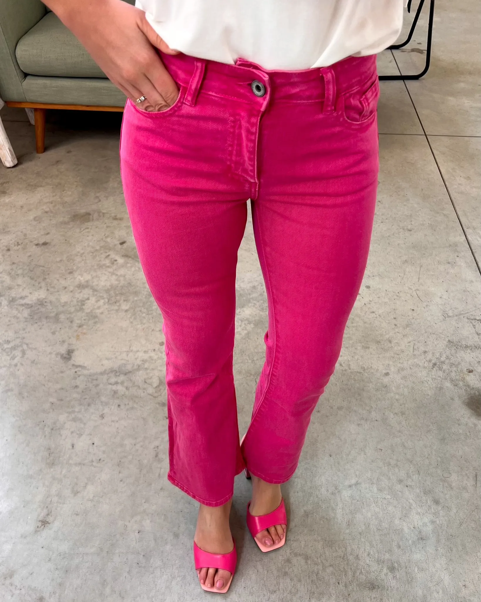 JEANS A TROMBETTA SPRING fucsia