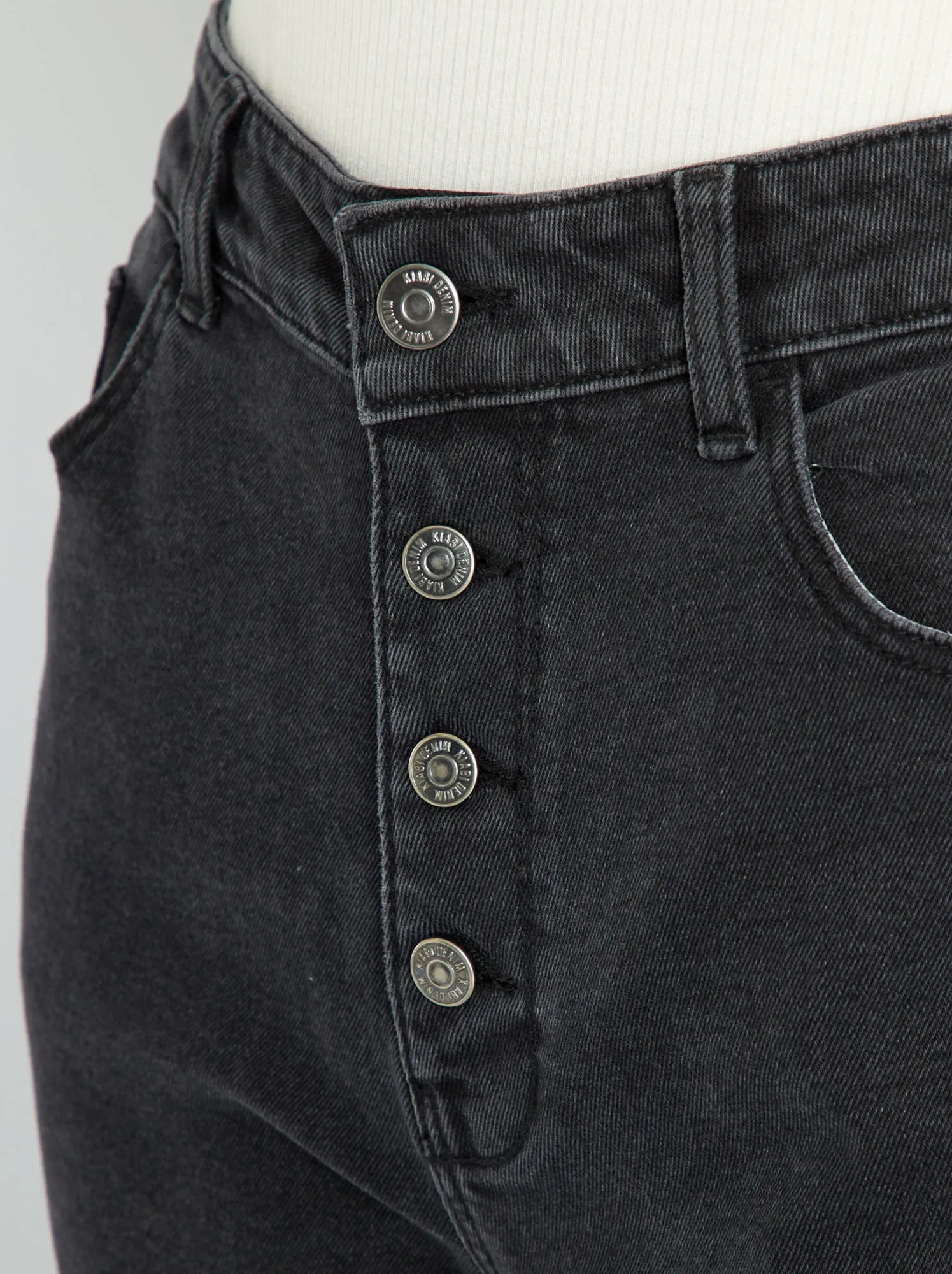 Jeans mom a vita molto alta - L28 - NERO