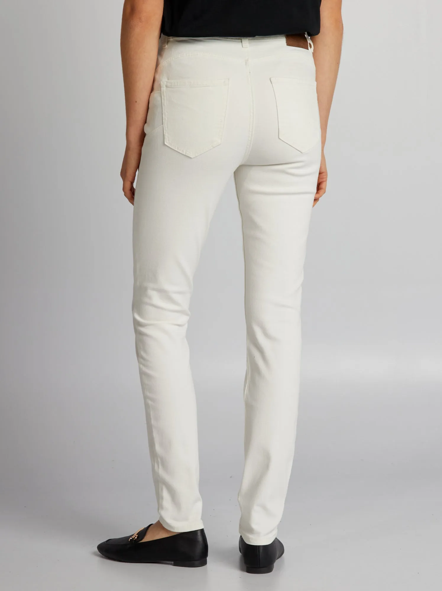 Jeans skinny a vita alta - L28 - BIANCO