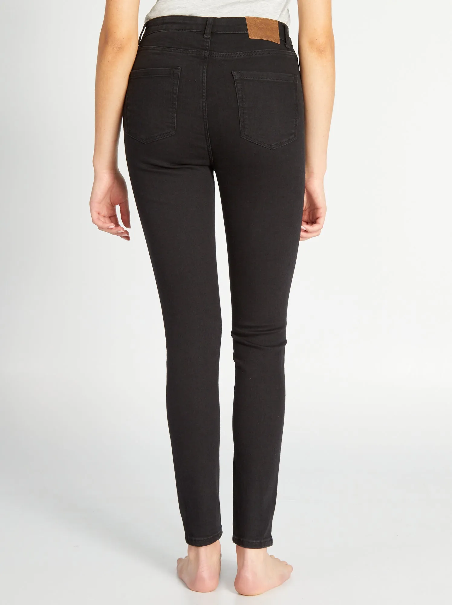 Jeans skinny a vita alta - NERO