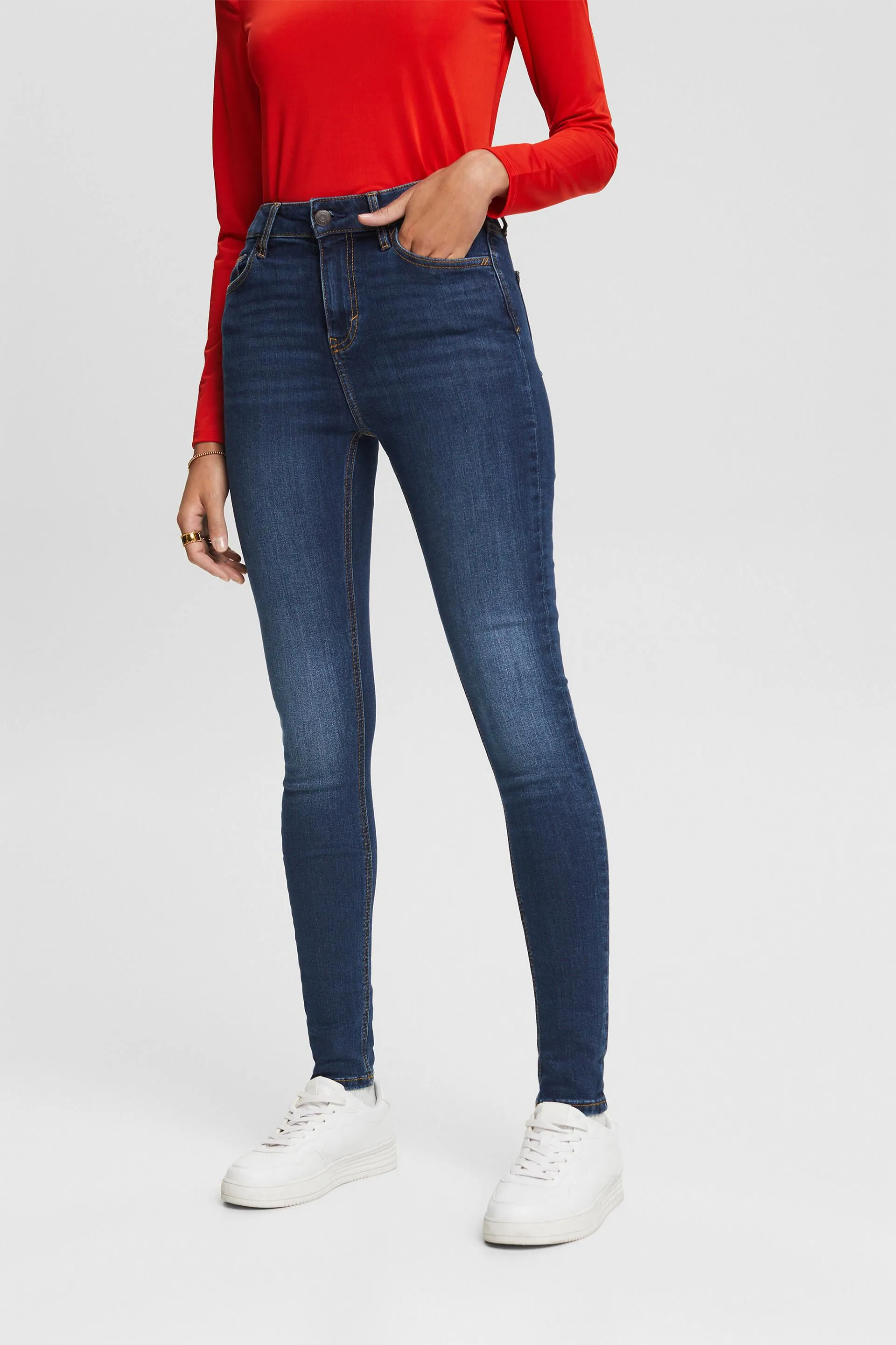 Jeans skinny a vita alta