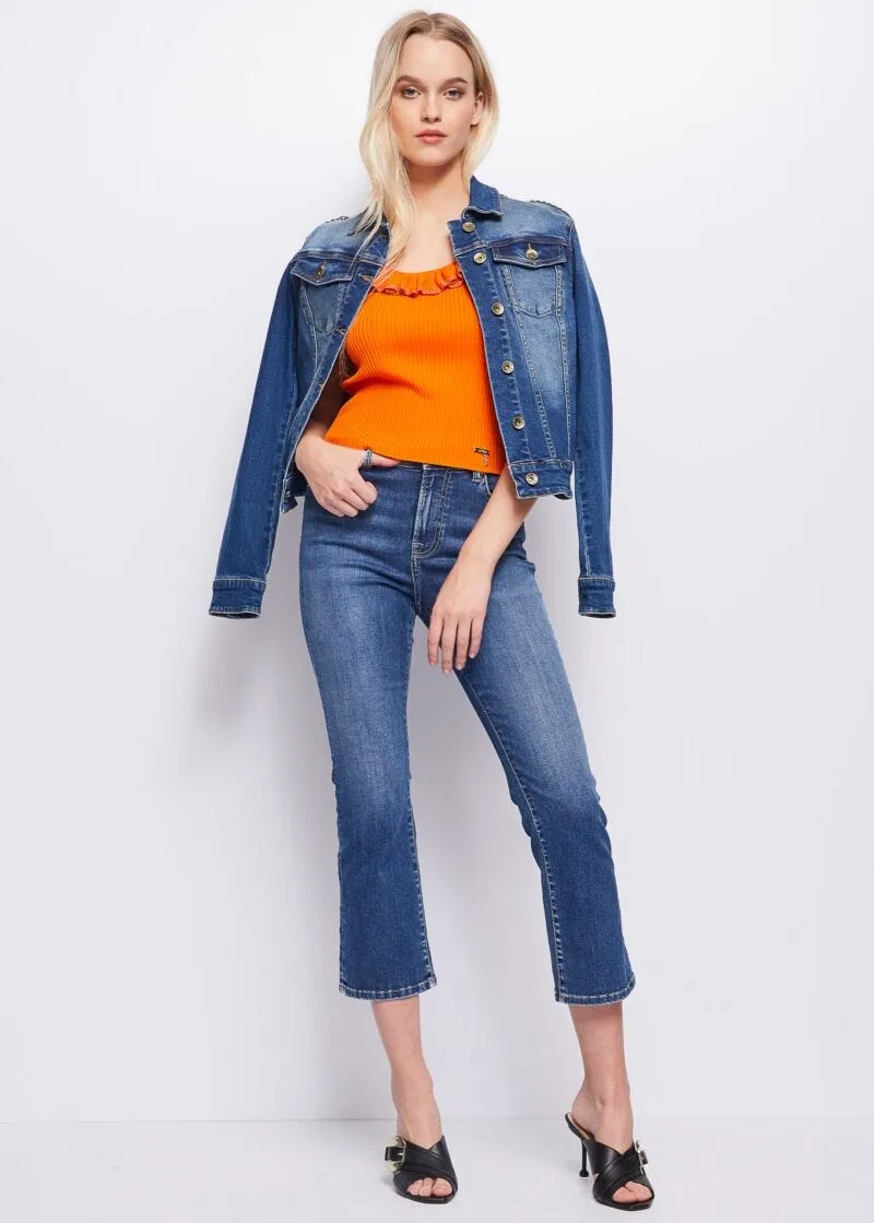 Jeans straight cropped
